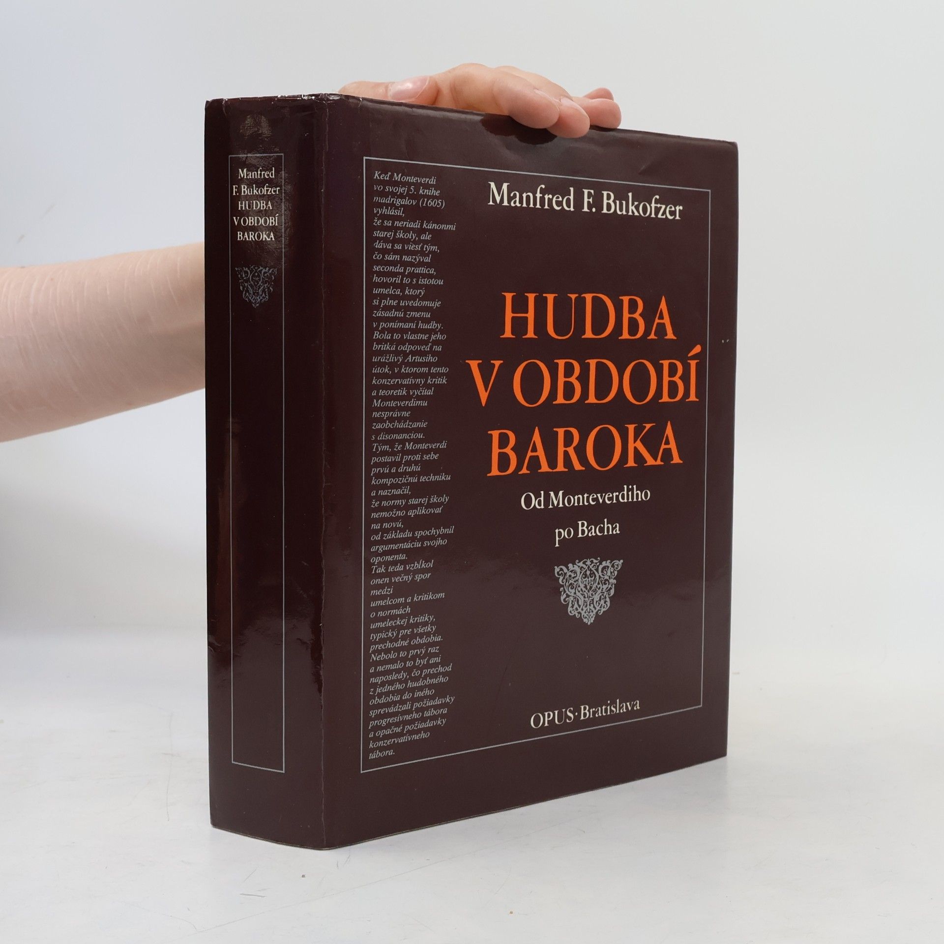 Manfred Fritz Bukofzer Hudba v období baroka. Od Monteverdiho po Bacha
