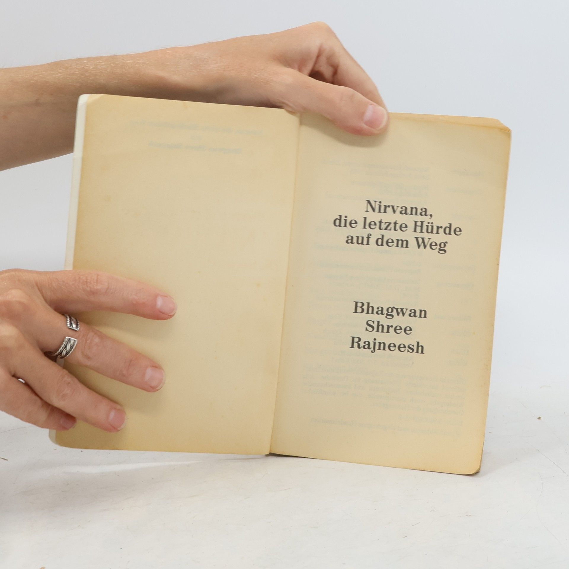 Bhagwan Shree Rajneesh Nirvana, die letzte Hürde auf dem Weg