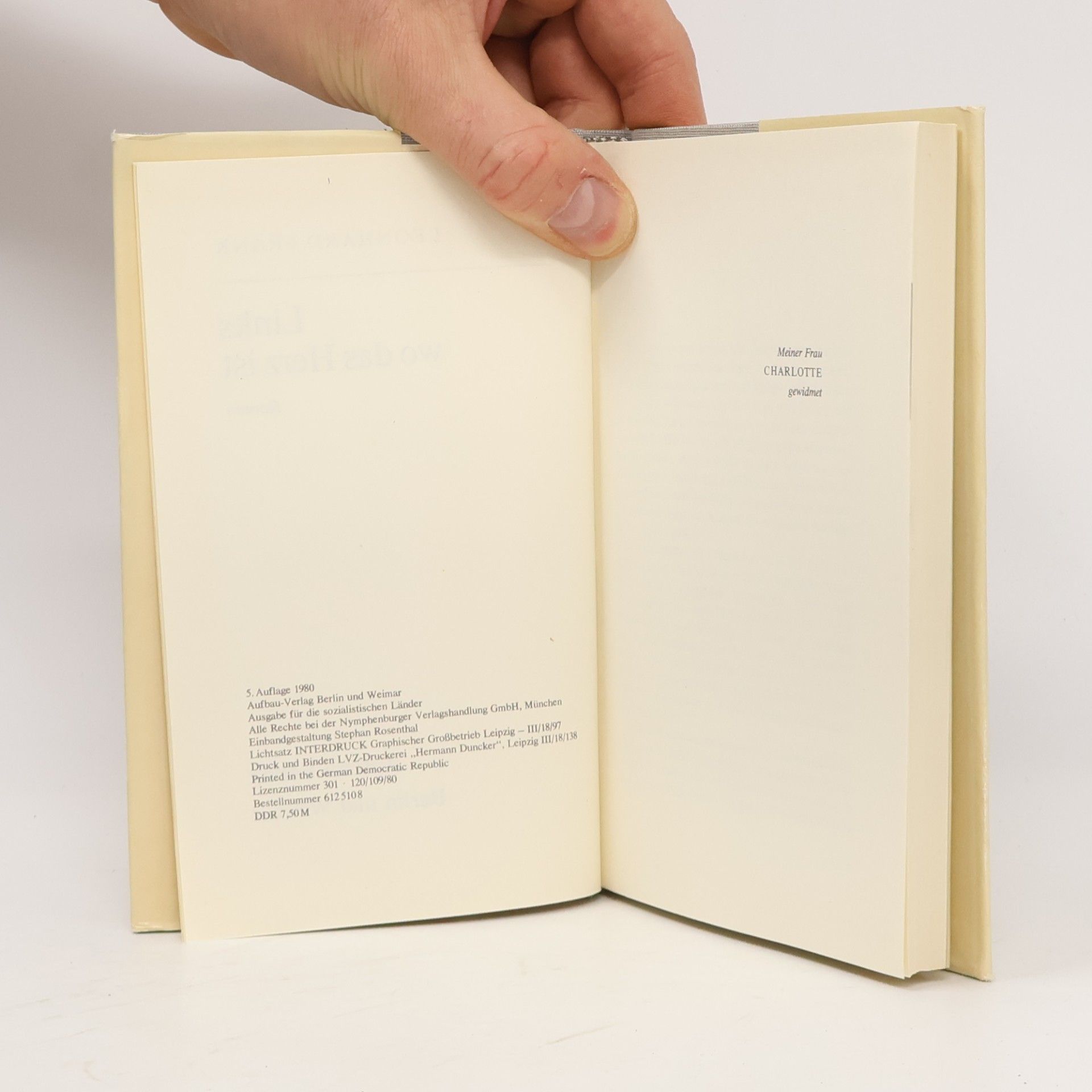 Leonhard Frank Links wo das Herz ist