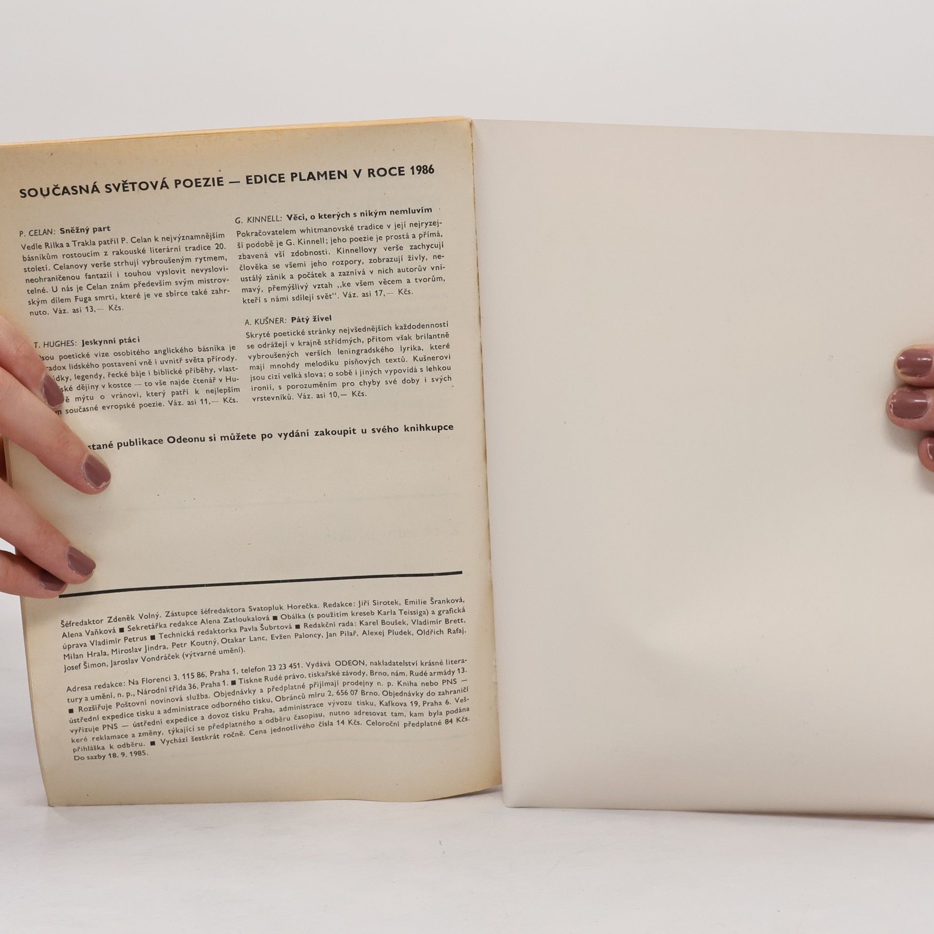 Autores varios Světová literatura 1/86