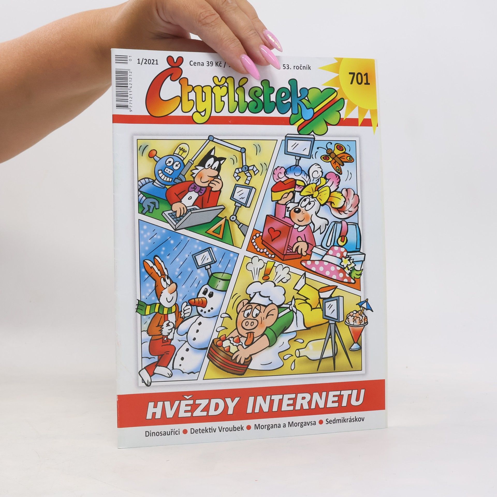 Various authors Čtyřlístek 701. 1/2021. Hvězdy internetu
