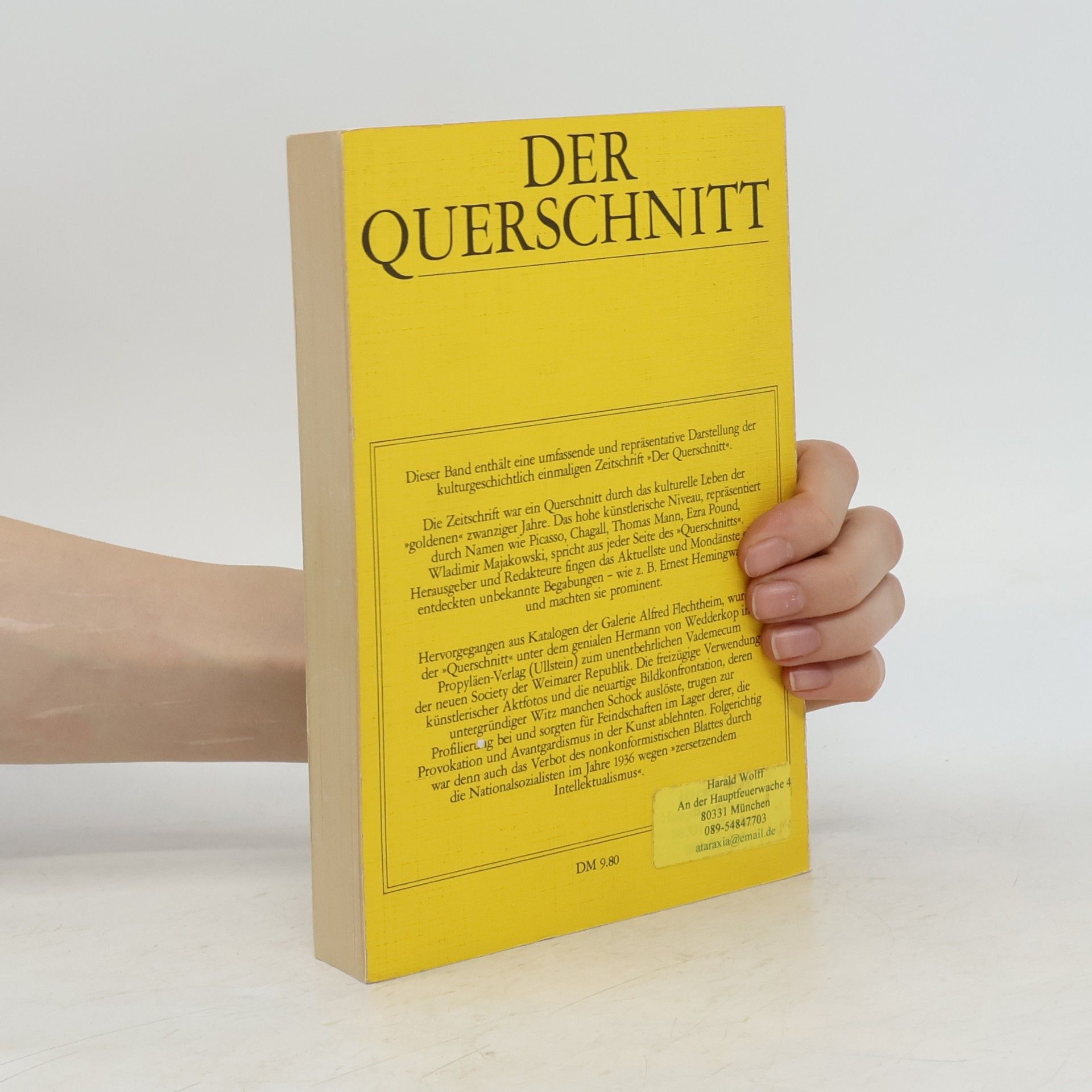 Wilmont Haacke Der Querschnitt