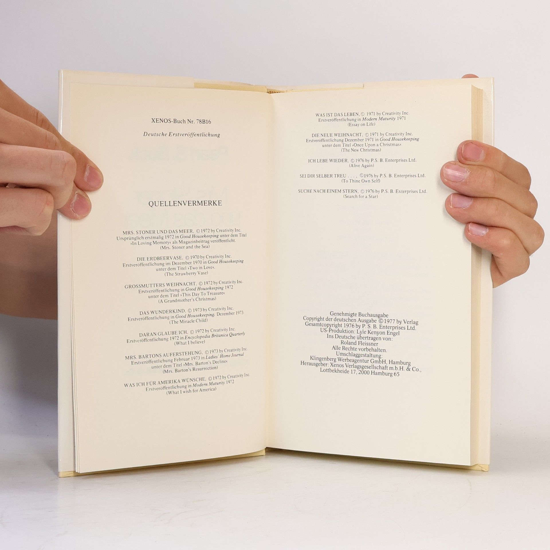 Pearl S. Buck Mrs. Stoner und das Meer und andere Erzählungen