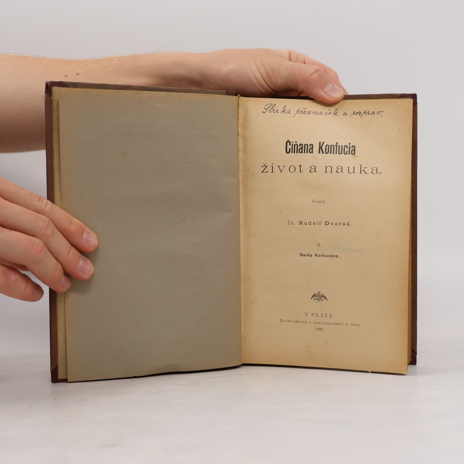 Rudolf Dvořák Číňana Konfucia, život a nauka II