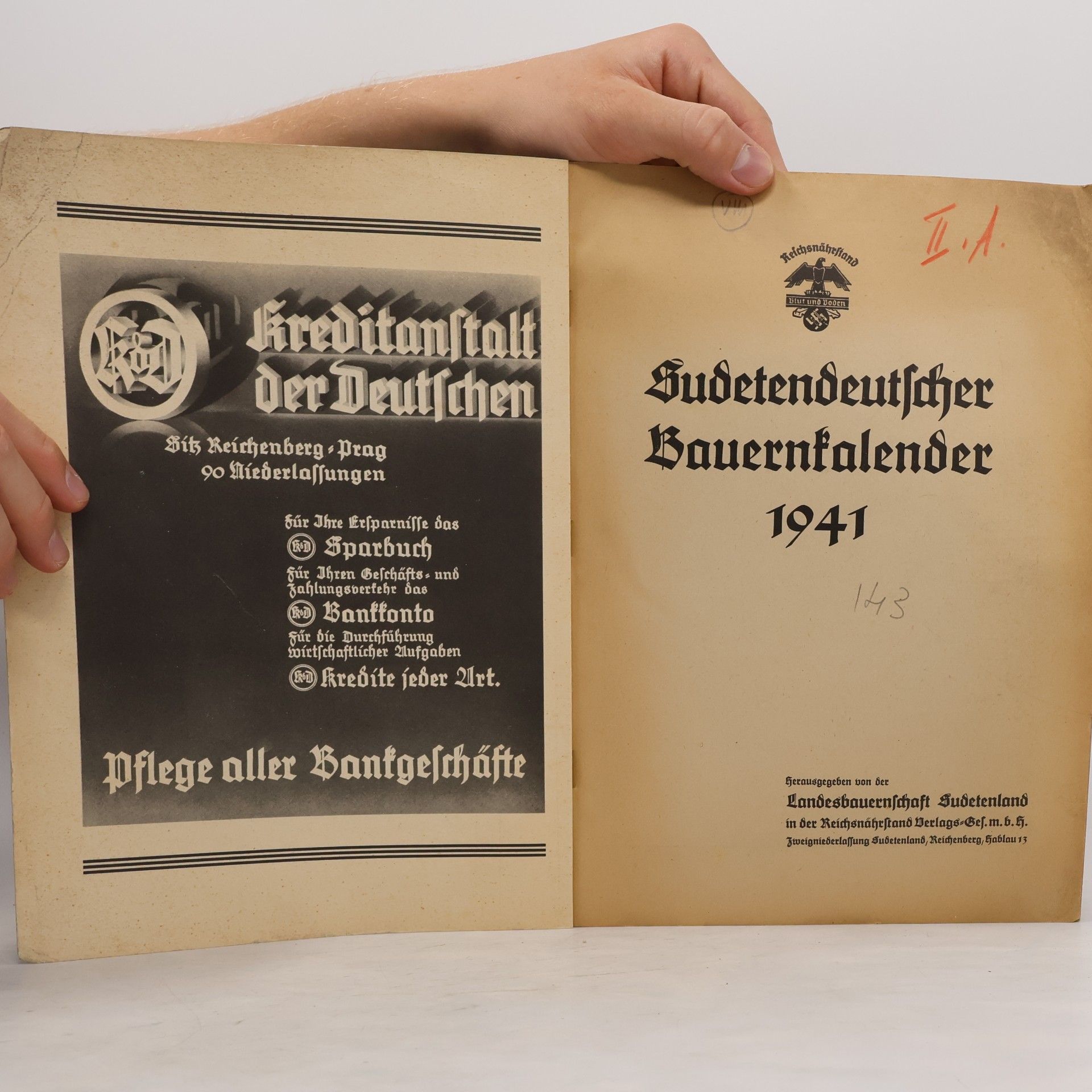 kolektiv Sudetendeutscher Bauernkalender 1941