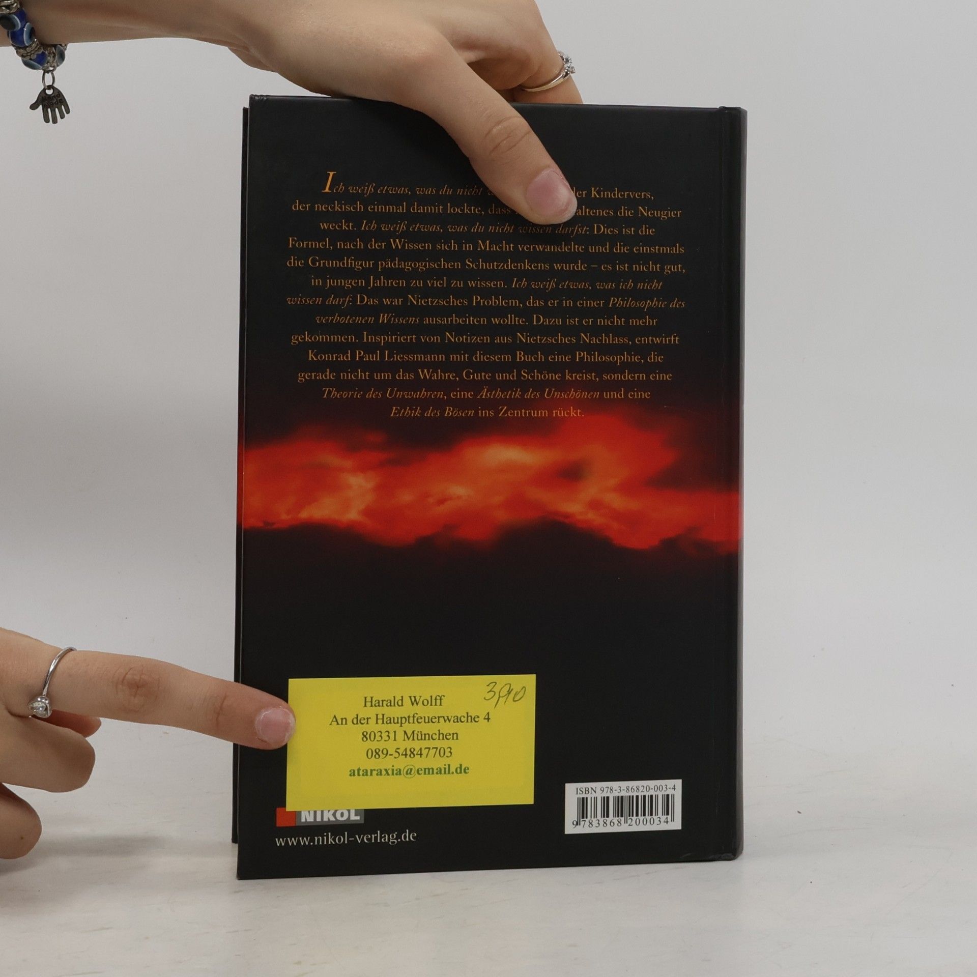 Konrad Paul Liessmann Philosophie des verbotenen Wissens