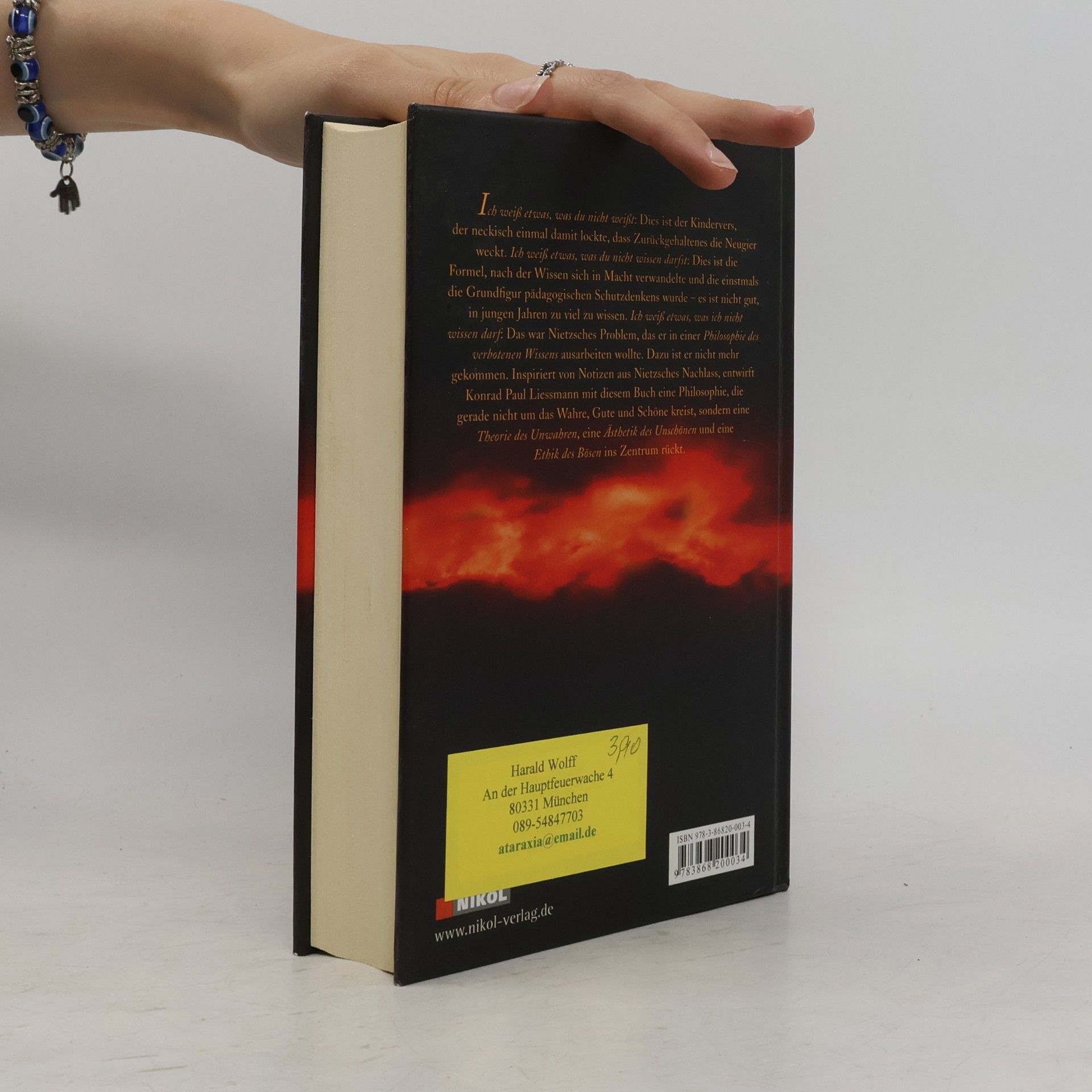 Konrad Paul Liessmann Philosophie des verbotenen Wissens