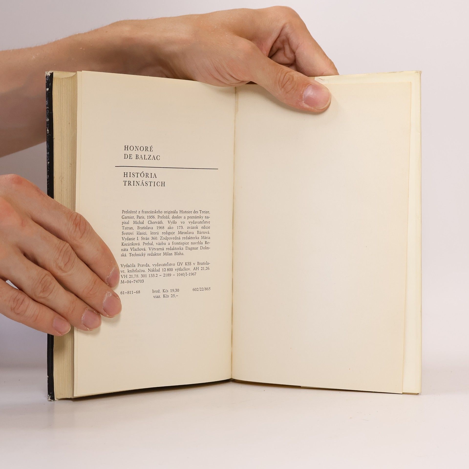 Honoré de Balzac História Trinástich
