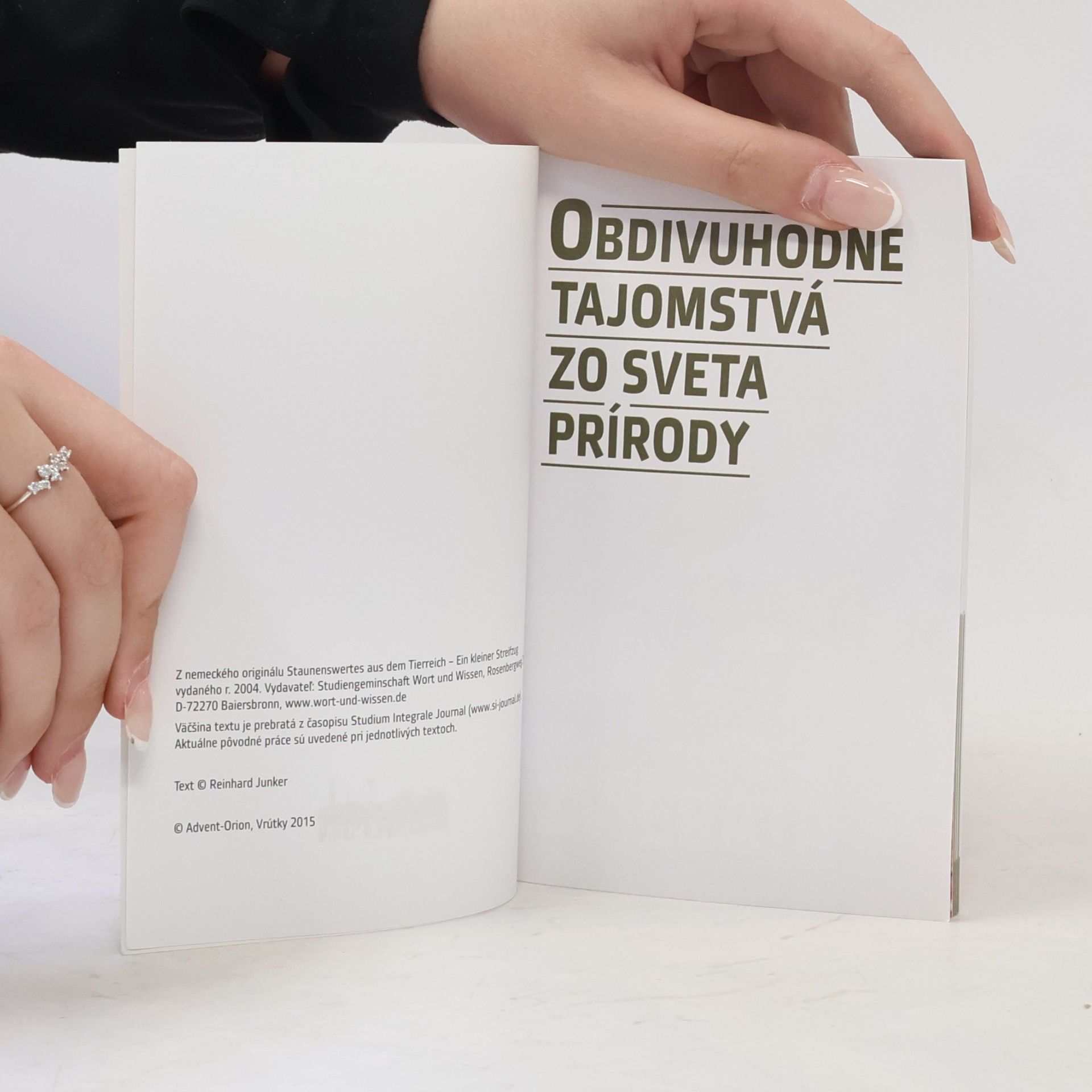 Reinhard Junker Obdivuhodné tajomstvá zo sveta prírody. Zvierata.