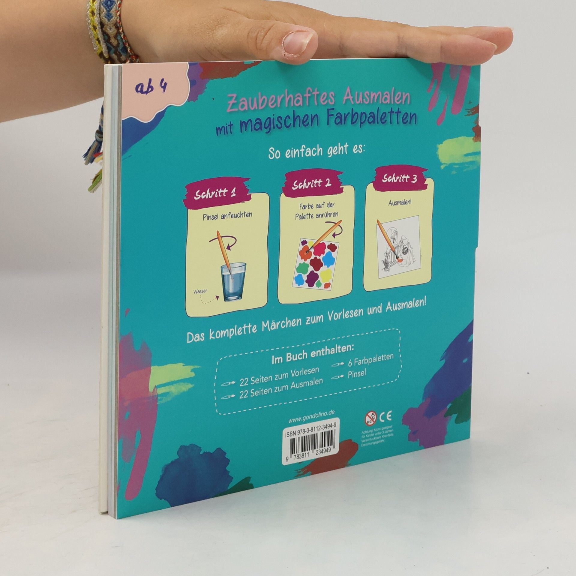 Felicitas Kuhn Mein erstes Märchen Ausmal Buch - Schneewittchen: mit Pinsel und Farbpaletten