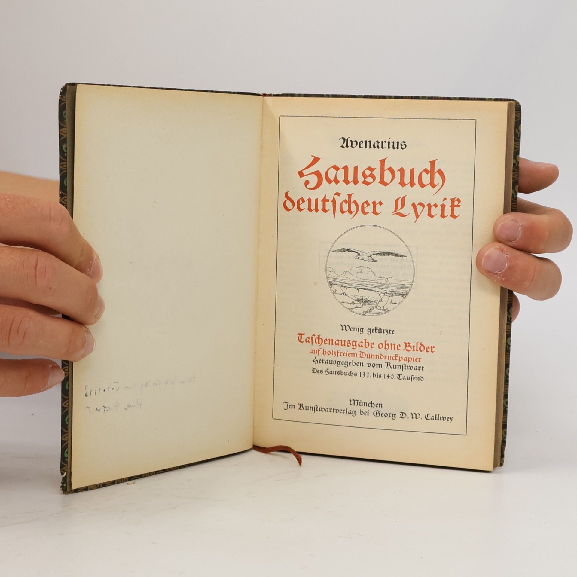 Ferdinand Avenarius Hausbuch Deutscher Lyrik