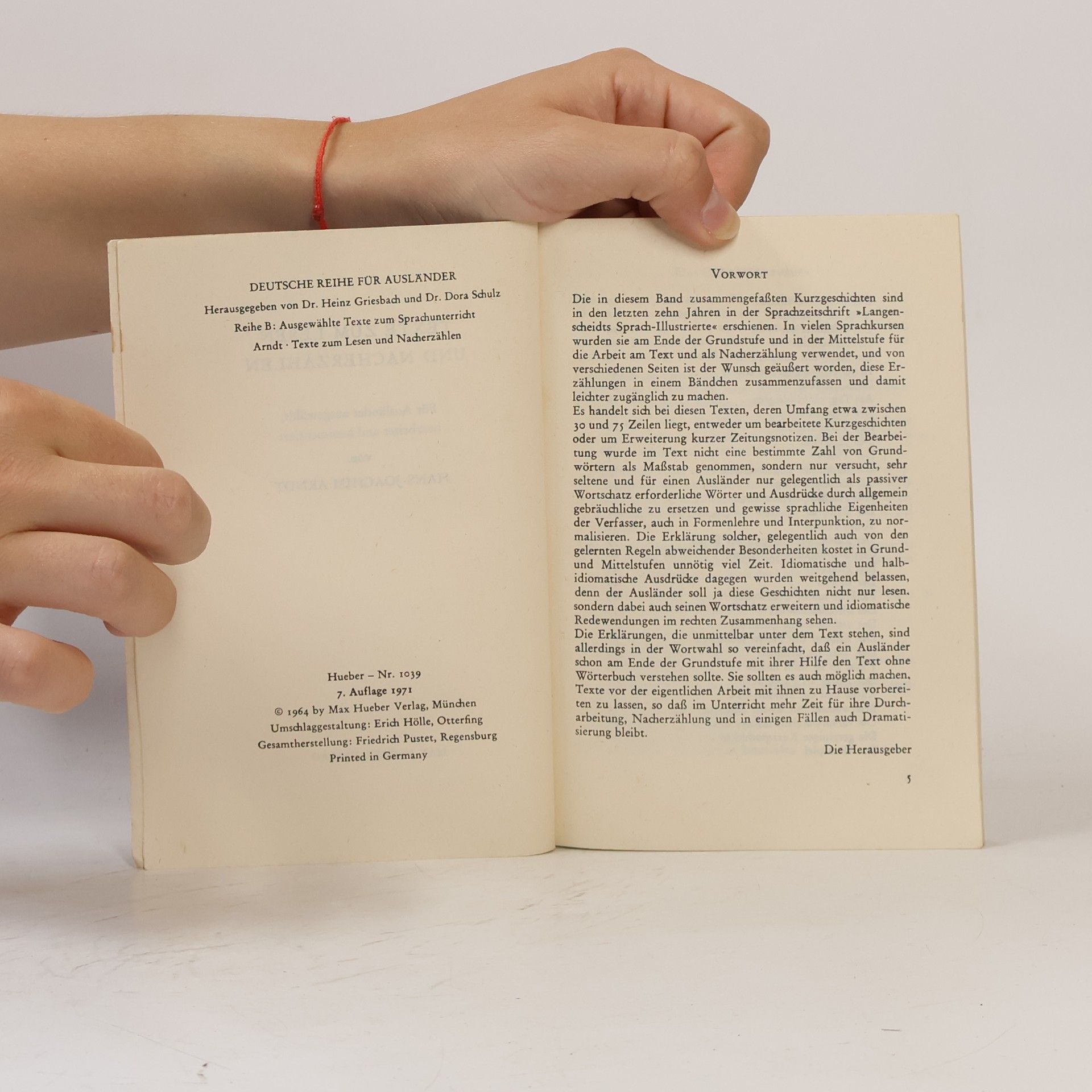 Hans Joachim Arndt Texte zum Lesen und Nacherzählen