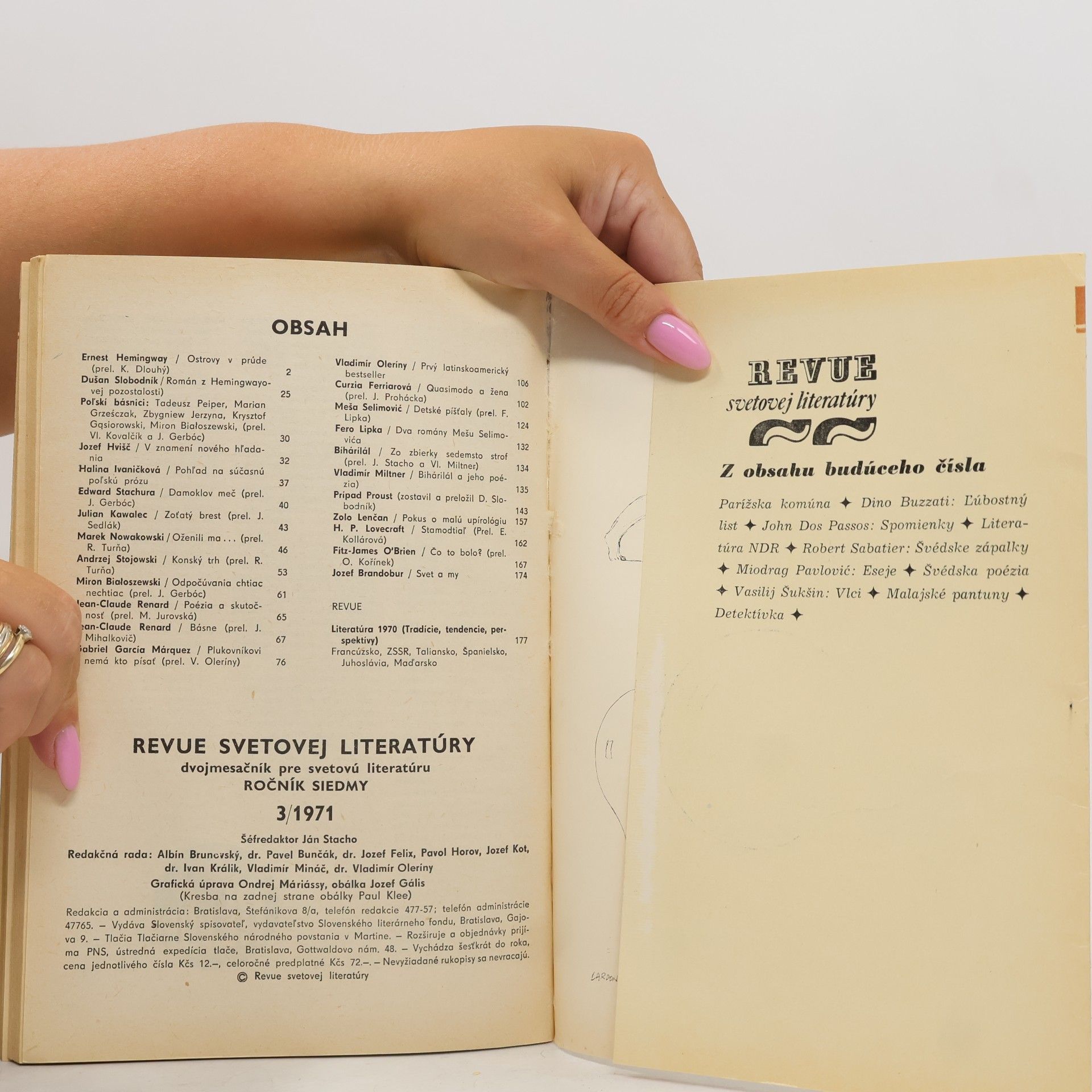Kolektiv autorů Revue svetovej literatúry 3/1971