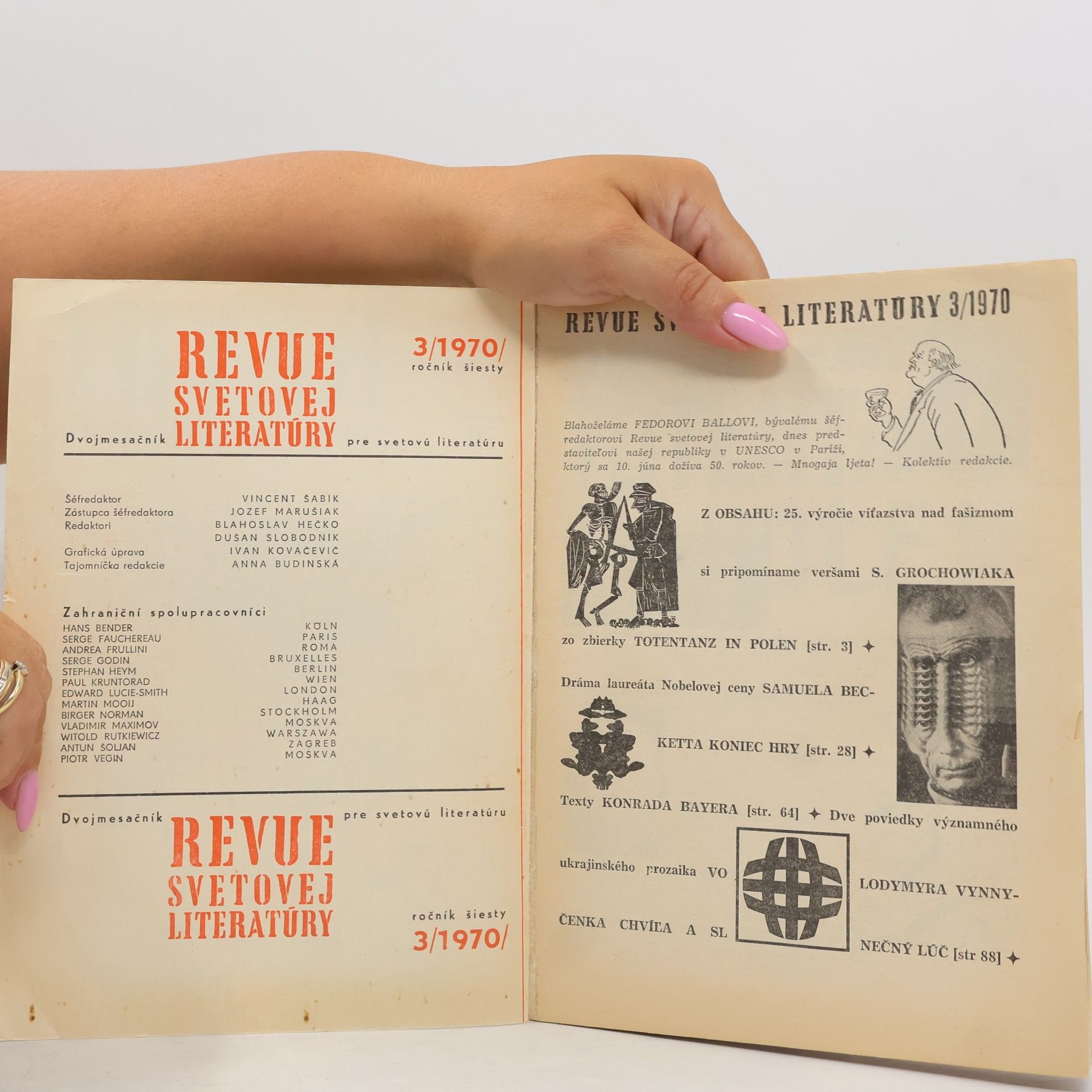 Kolektiv autorů Revue svetovej literatúry 3/1970