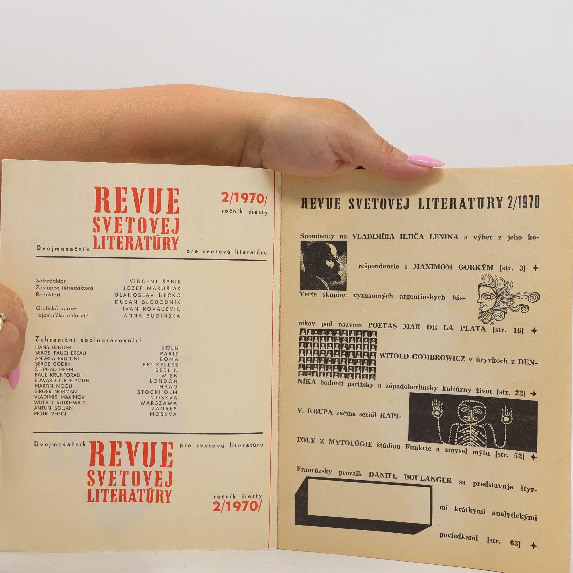 Various authors Revue svetovej literatúry 2/1970