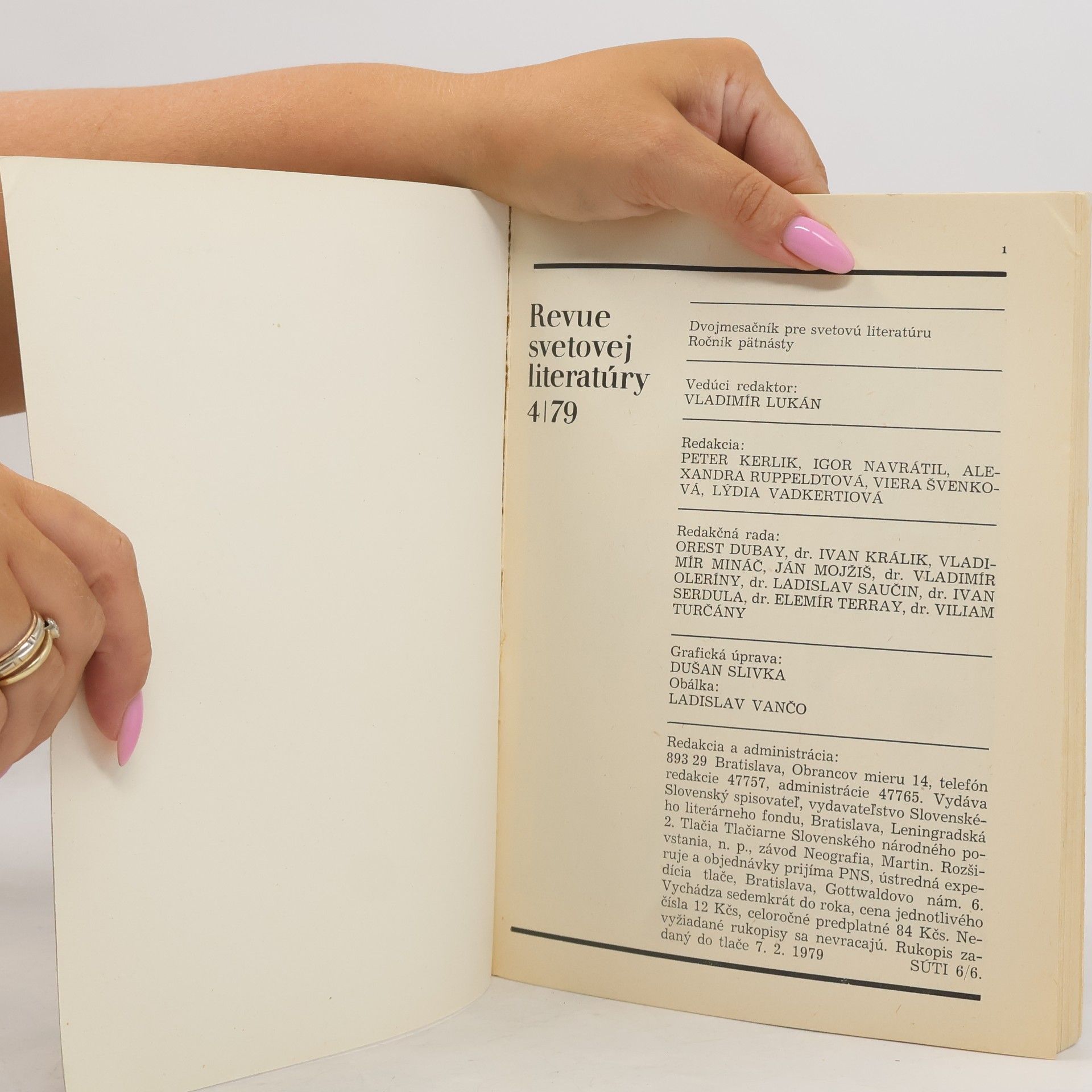 Autorenkollektiv Revue svetovej literatury 4/79