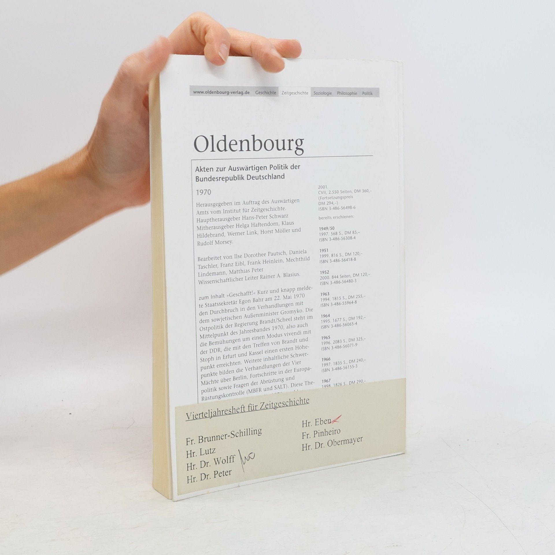 Various authors Vierteljahrshefte für Zeitgeschichte
