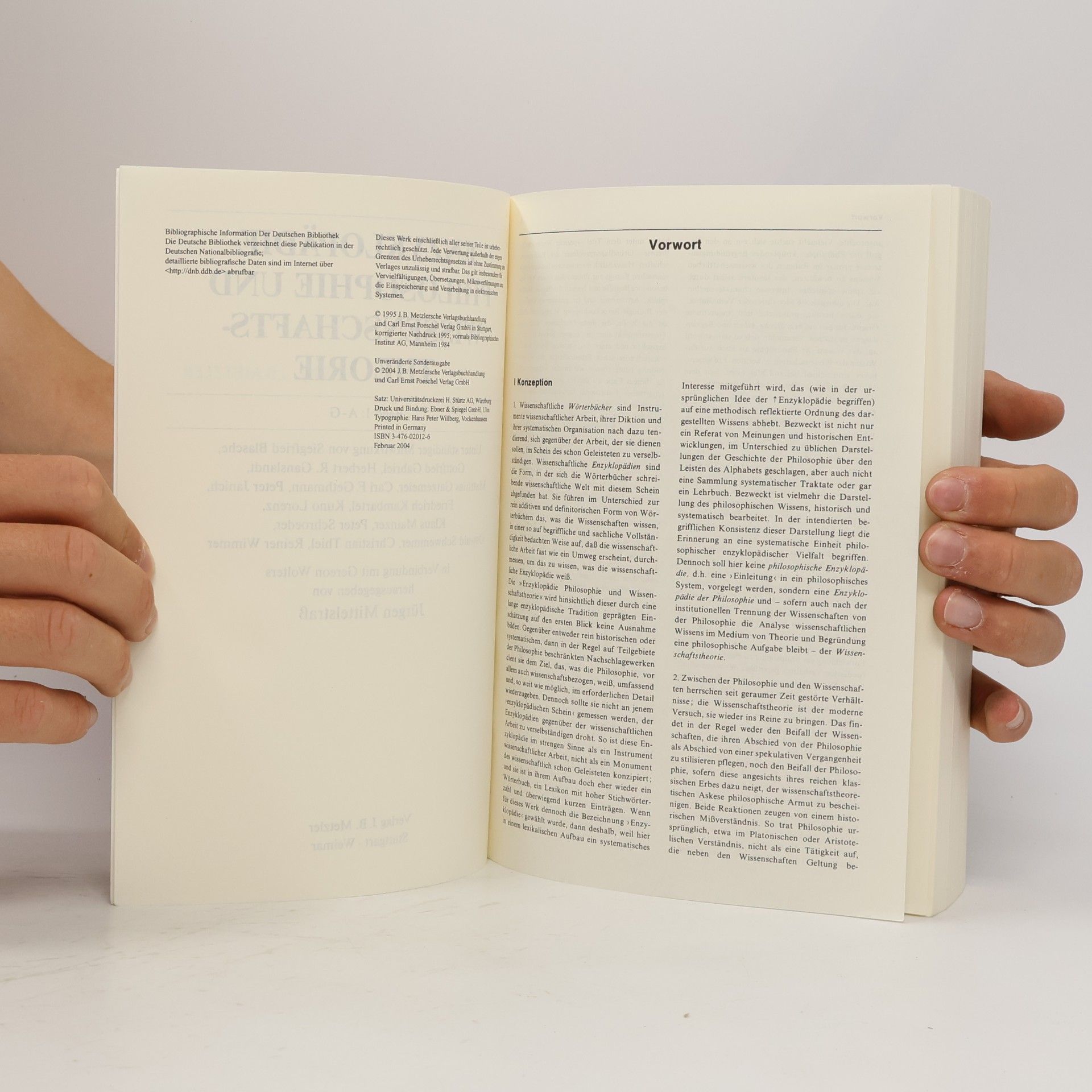 Various authors Enzyklopädie Philosophie und Wissenschaftstheorie 1