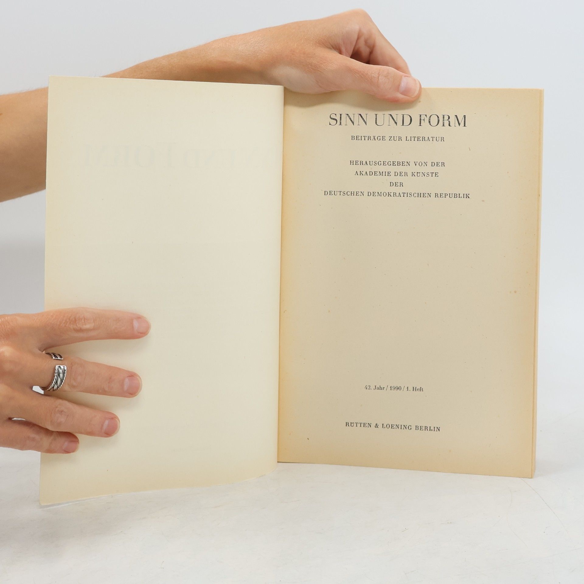 Thomas Mann Sinn und Form