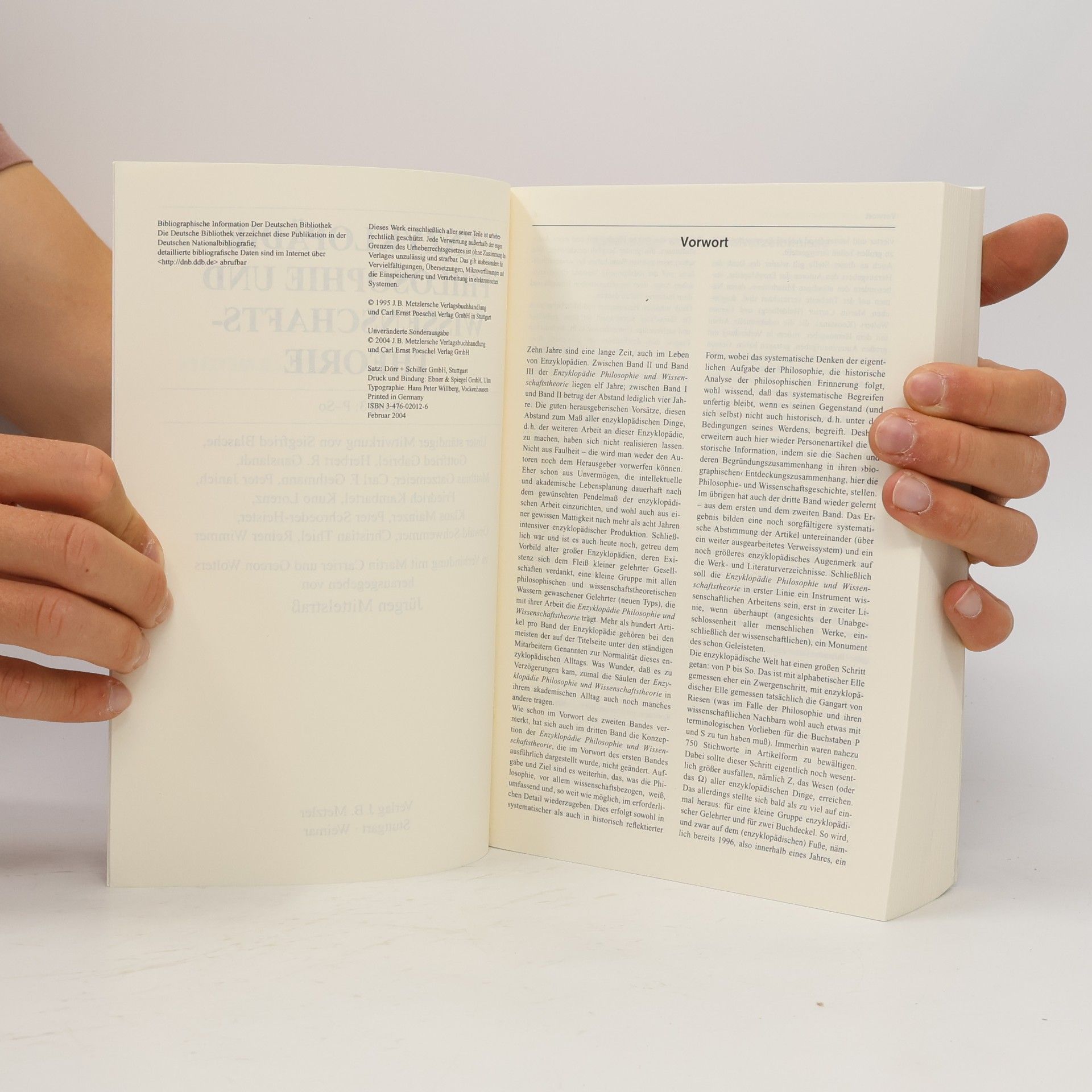 Various authors Enzyklopädie Philosophie und Wissenschaftstheorie 3
