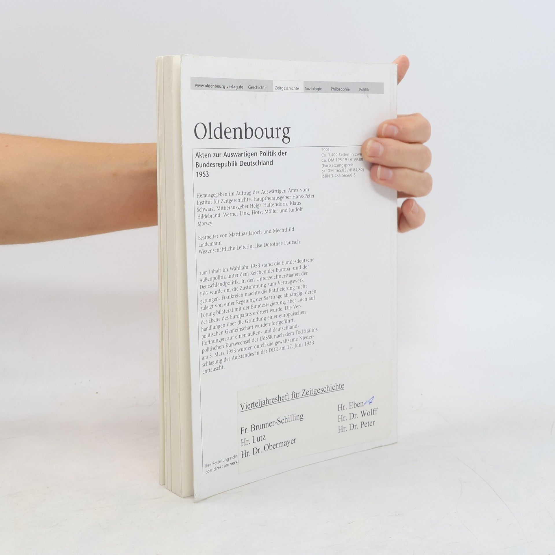 Autores varios Vierteljahrshefte für Zeitgeschichte