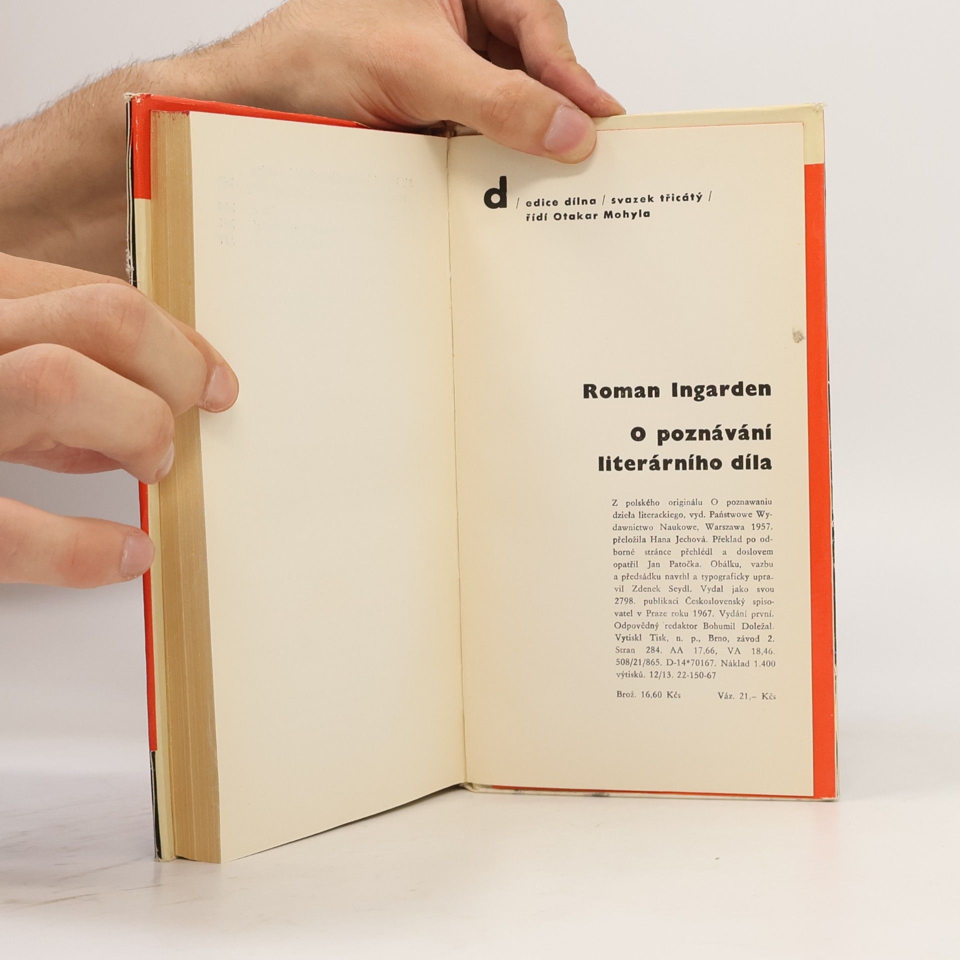 Roman Ingarden O poznávání literárního díla
