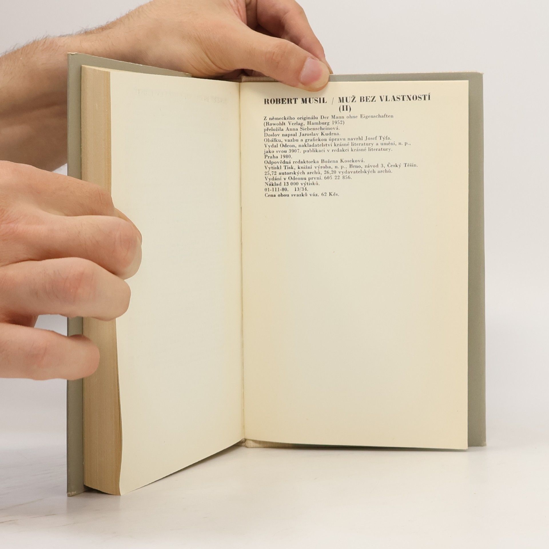 Robert Musil Muž bez vlastností II