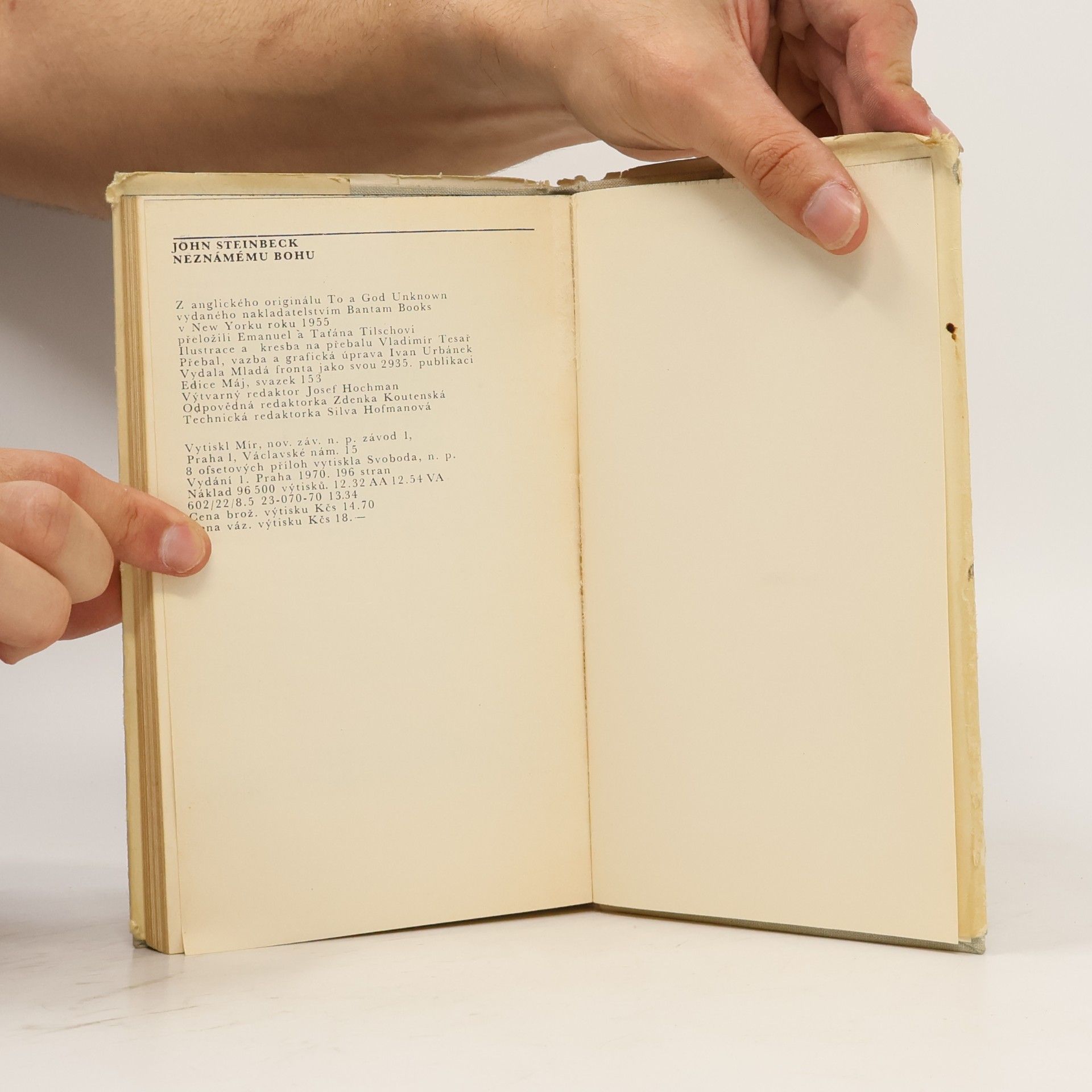 John Steinbeck Neznámému bohu
