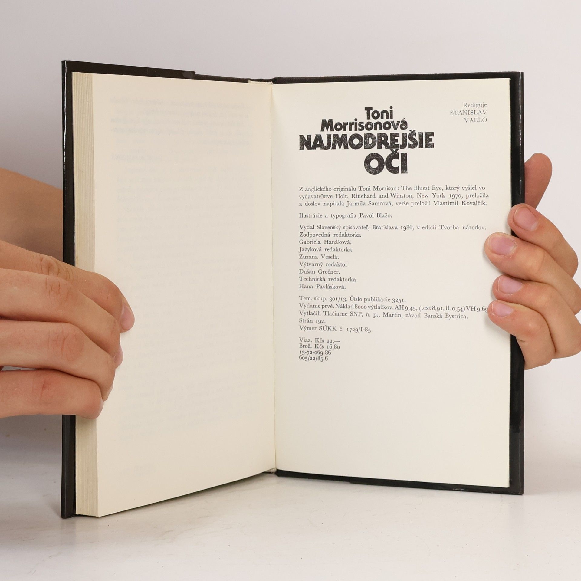 Toni Morrison Najmodrejšie oči