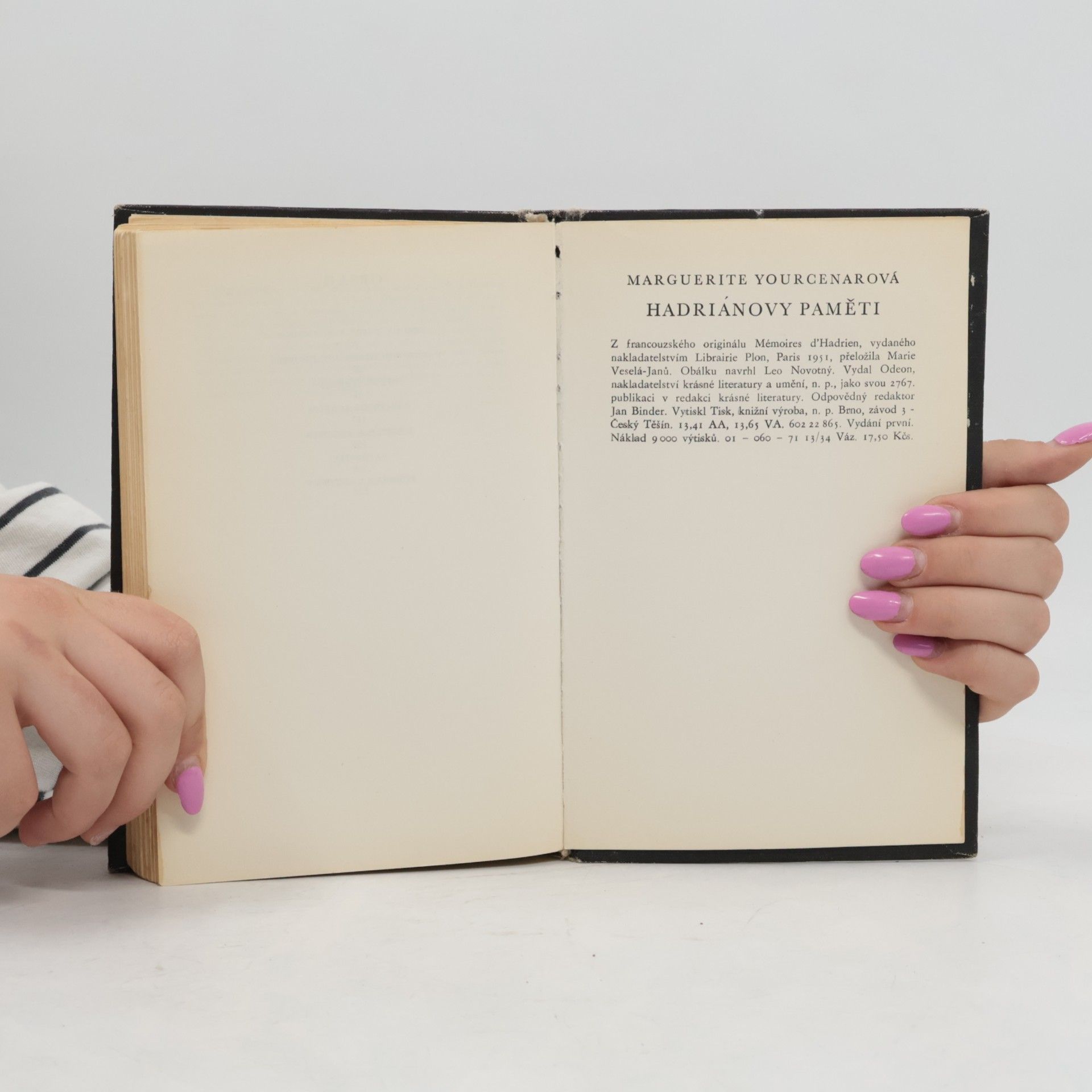 Marguerite Yourcenar Hadriánovy paměti