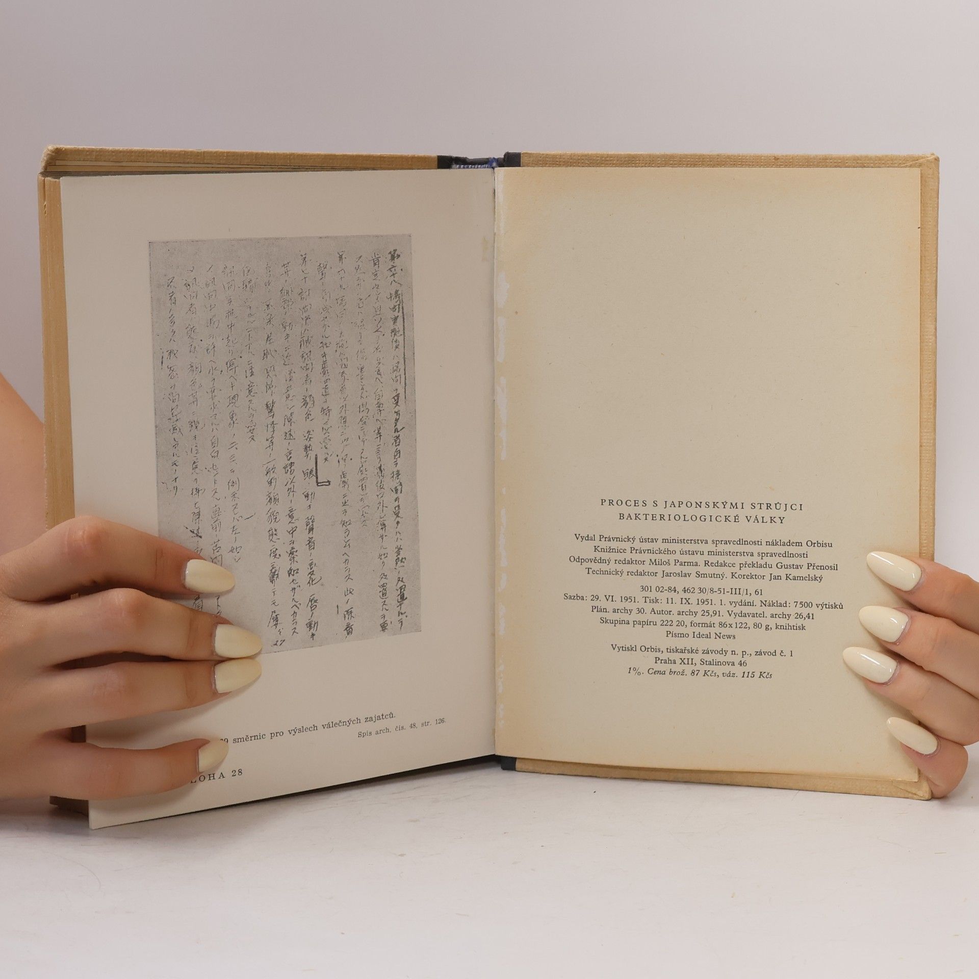 Collectif d'auteurs Proces s japonskými strůjci bakteriologické války