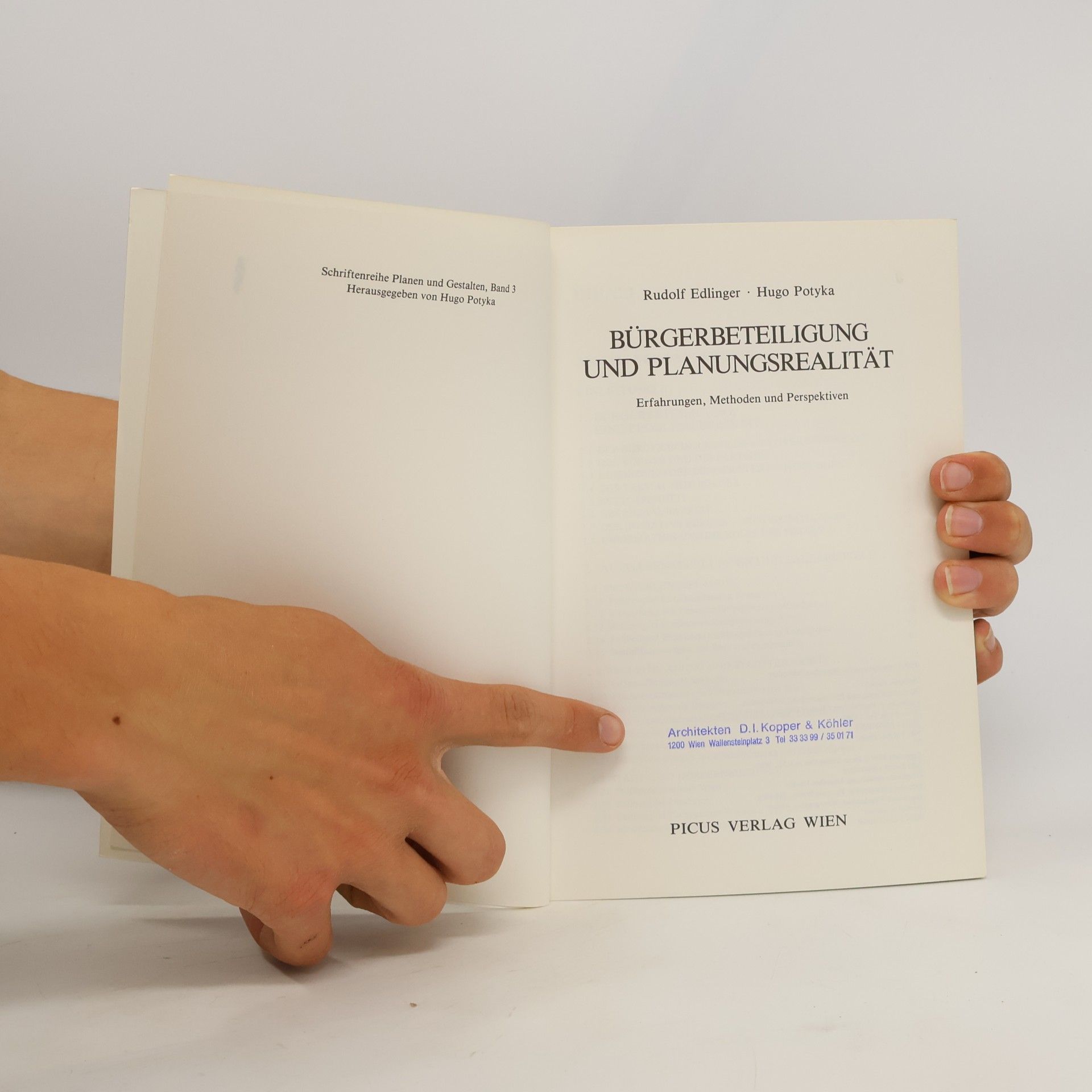 Rudolf Edlinger Bürgerbeteiligung und Planungsrealität