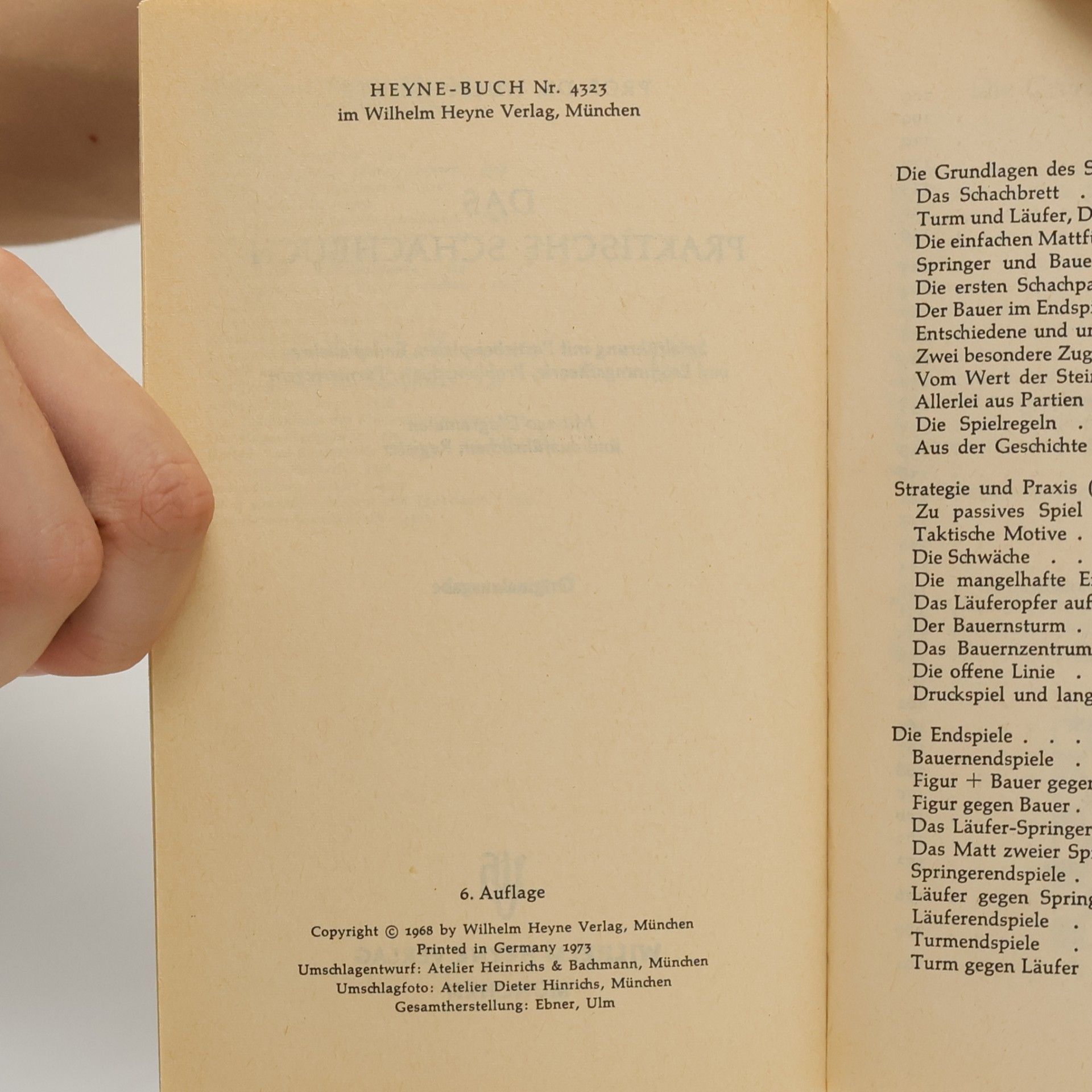 Wulff-Dieter Heintz Das praktische Schachbuch