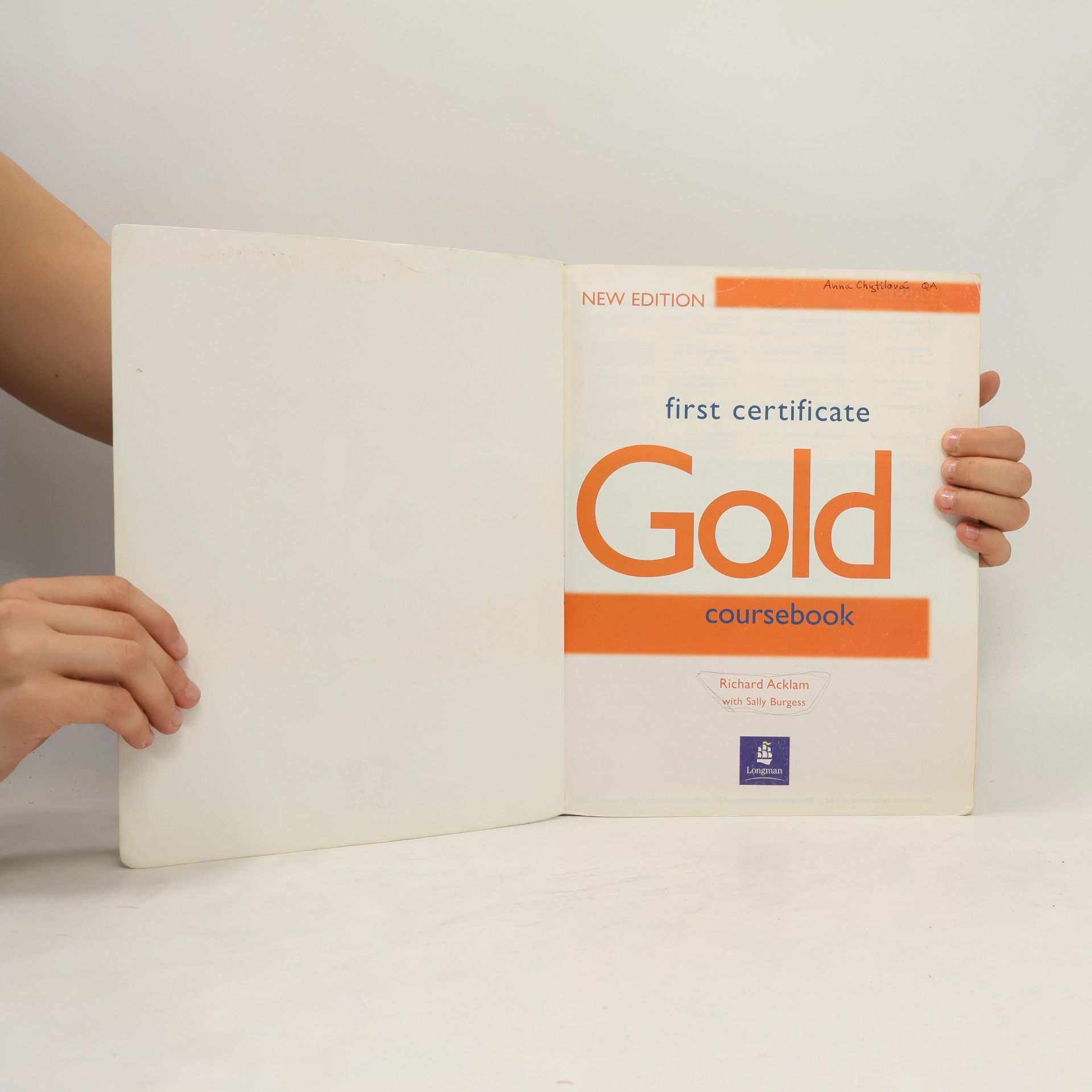 Richard Acklam First Certificate Gold. Coursebook