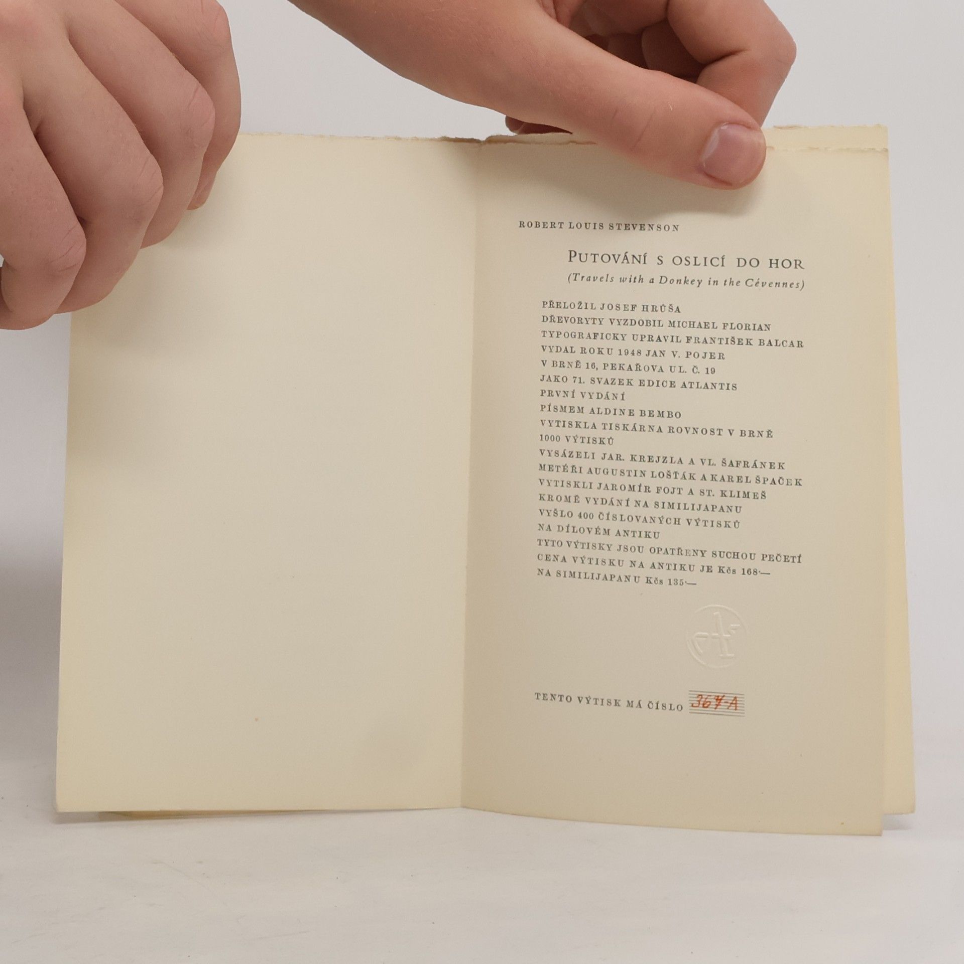 Robert Louis Stevenson Putování s oslicí do hor