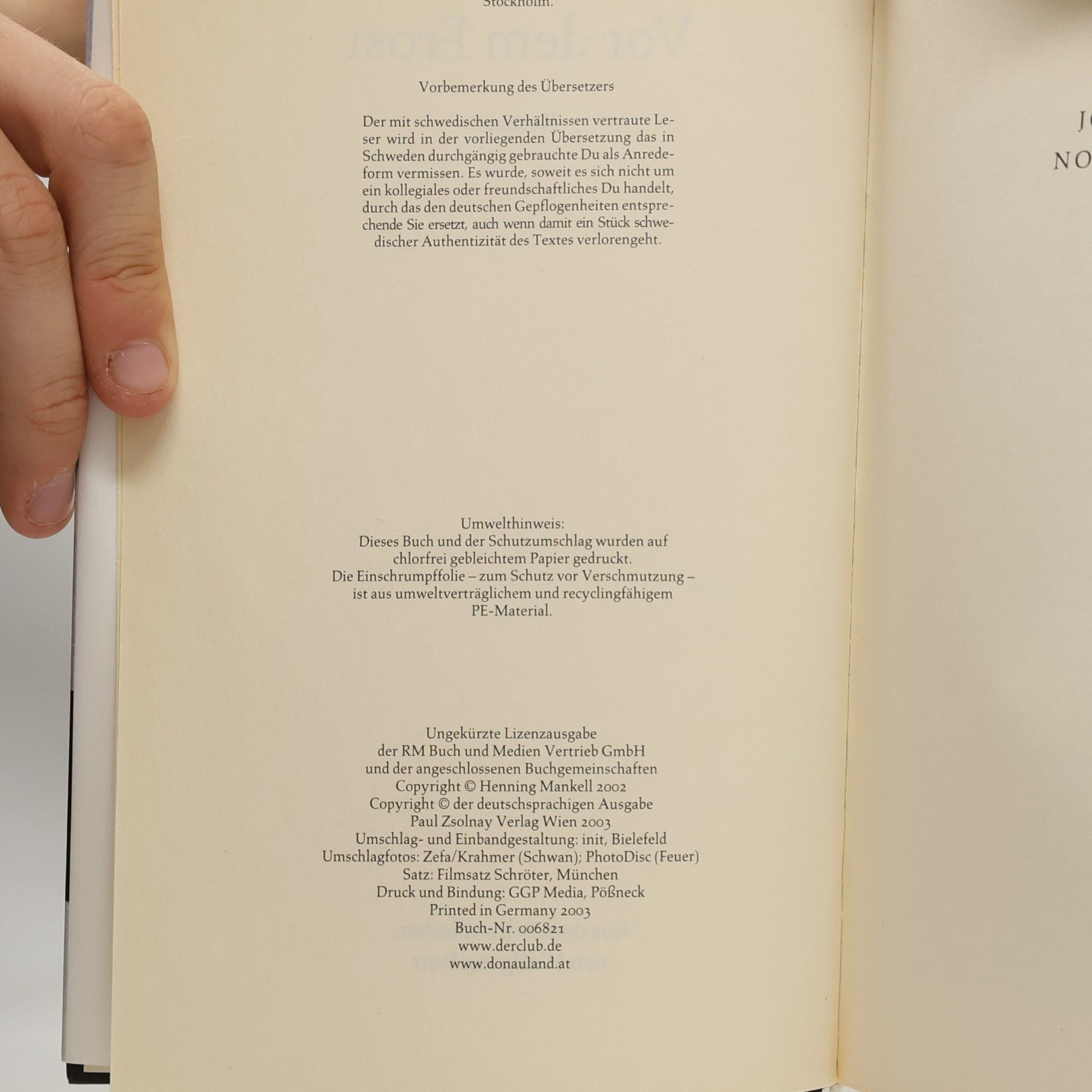 Henning Mankell Vor dem Frost
