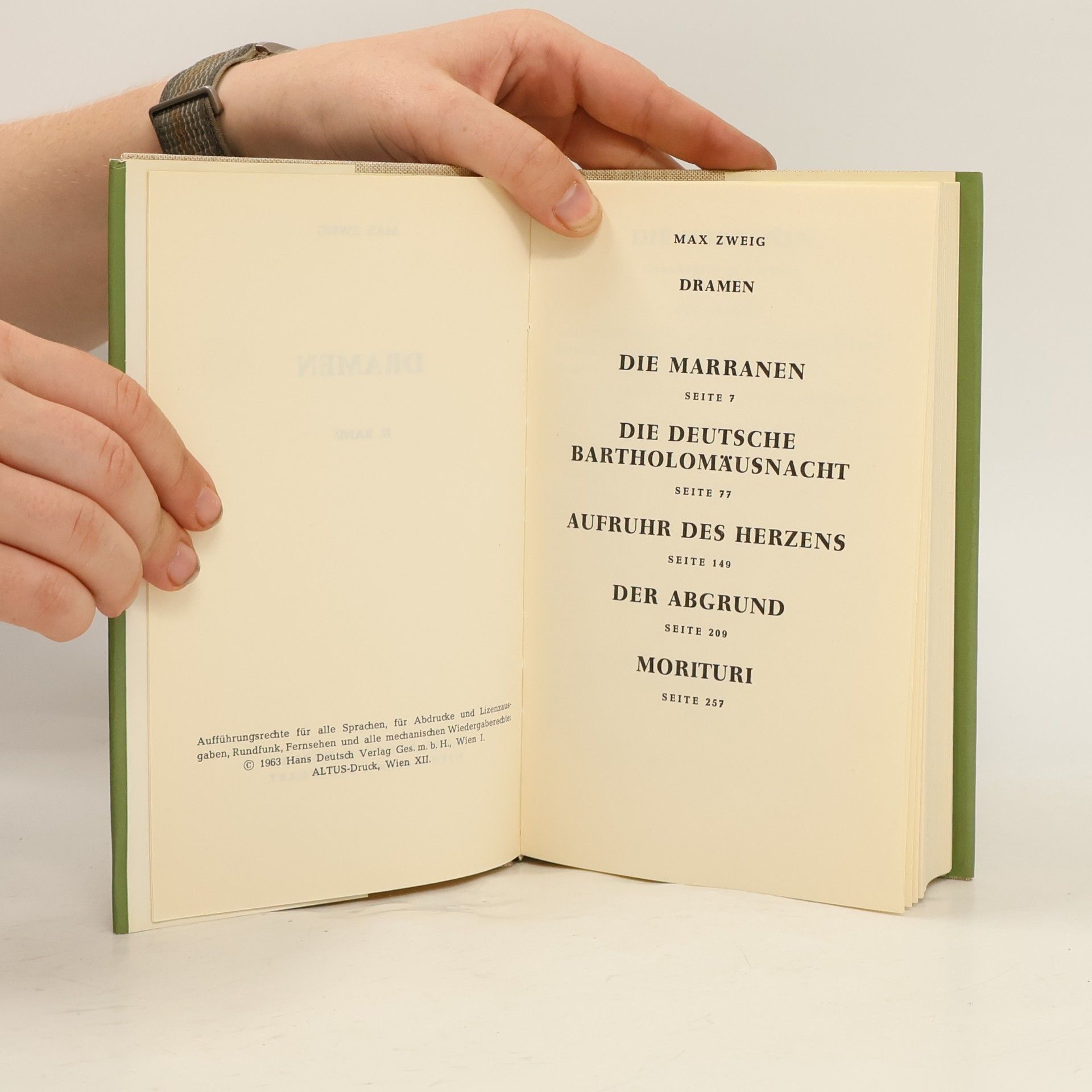 Max Zweig Dramen II