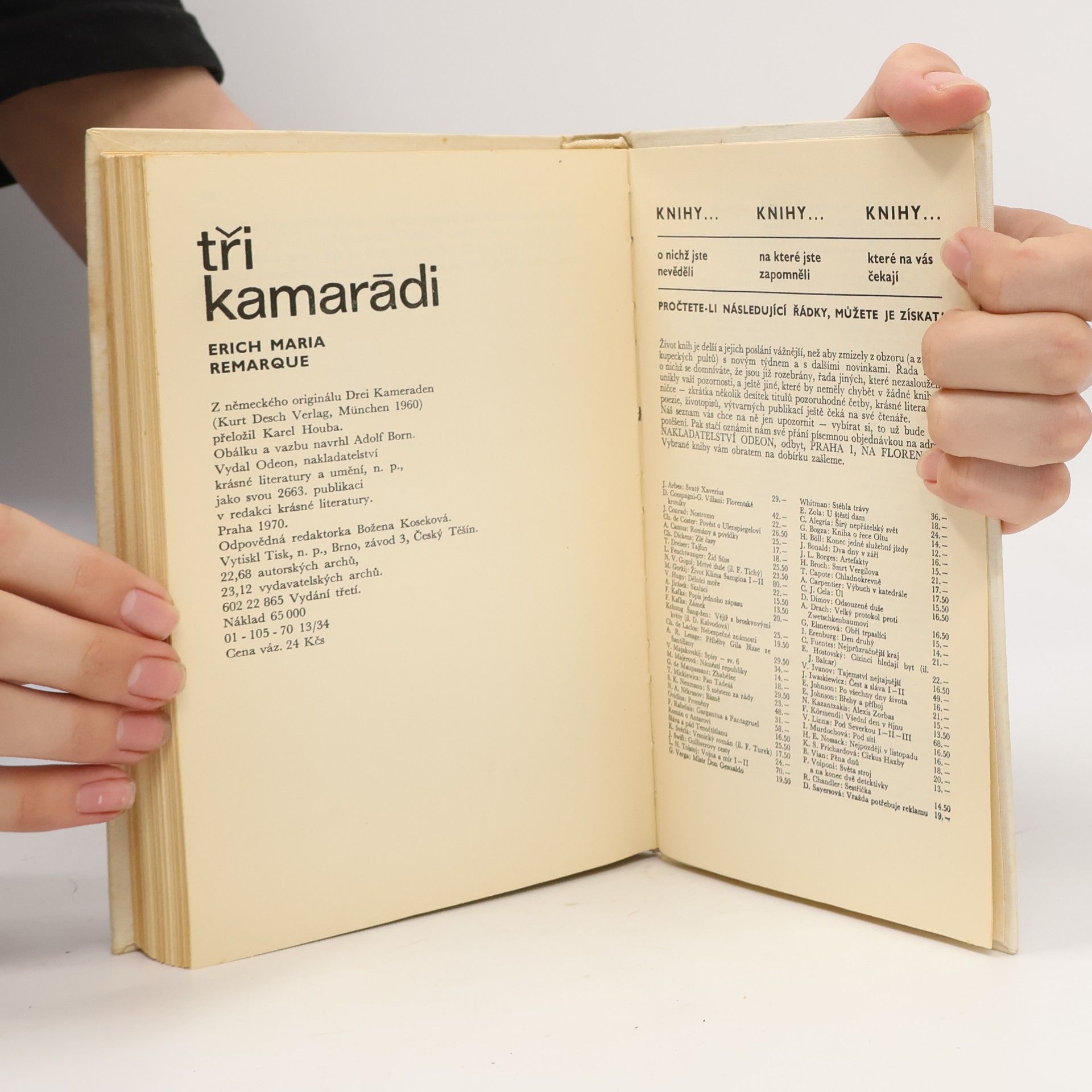Erich Maria Remarque Tři kamarádi