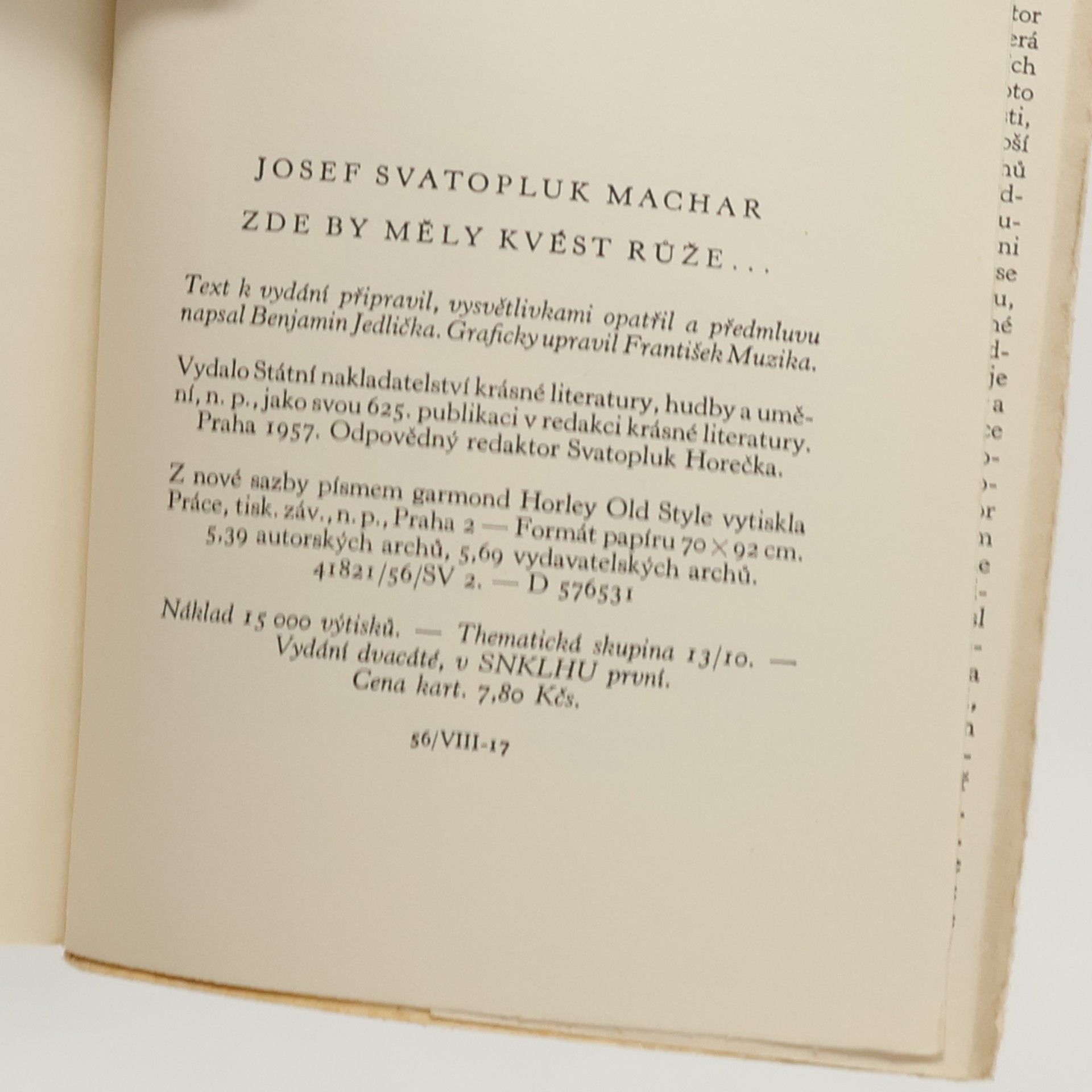 Josef Svatopluk Machar Zde by měly kvést růže