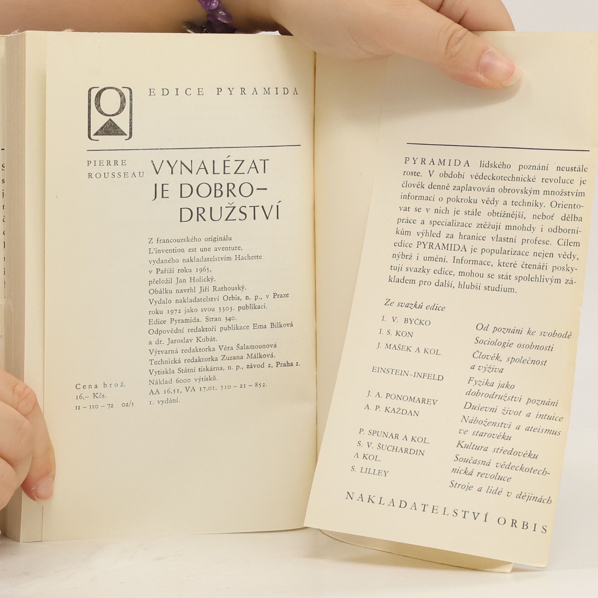 Pierre Rousseau Vynalézat je dobrodružství