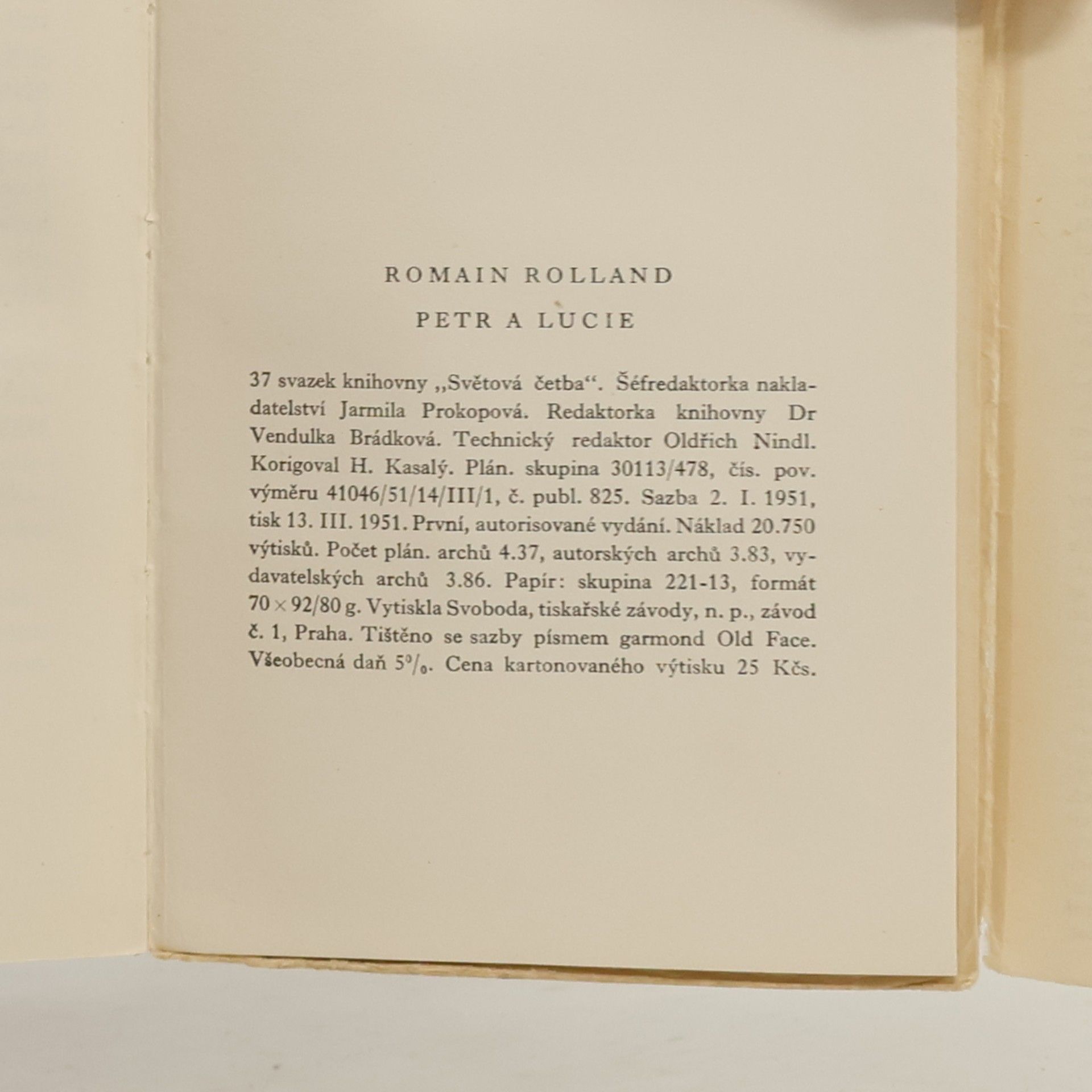 Romain Rolland Petr a Lucie