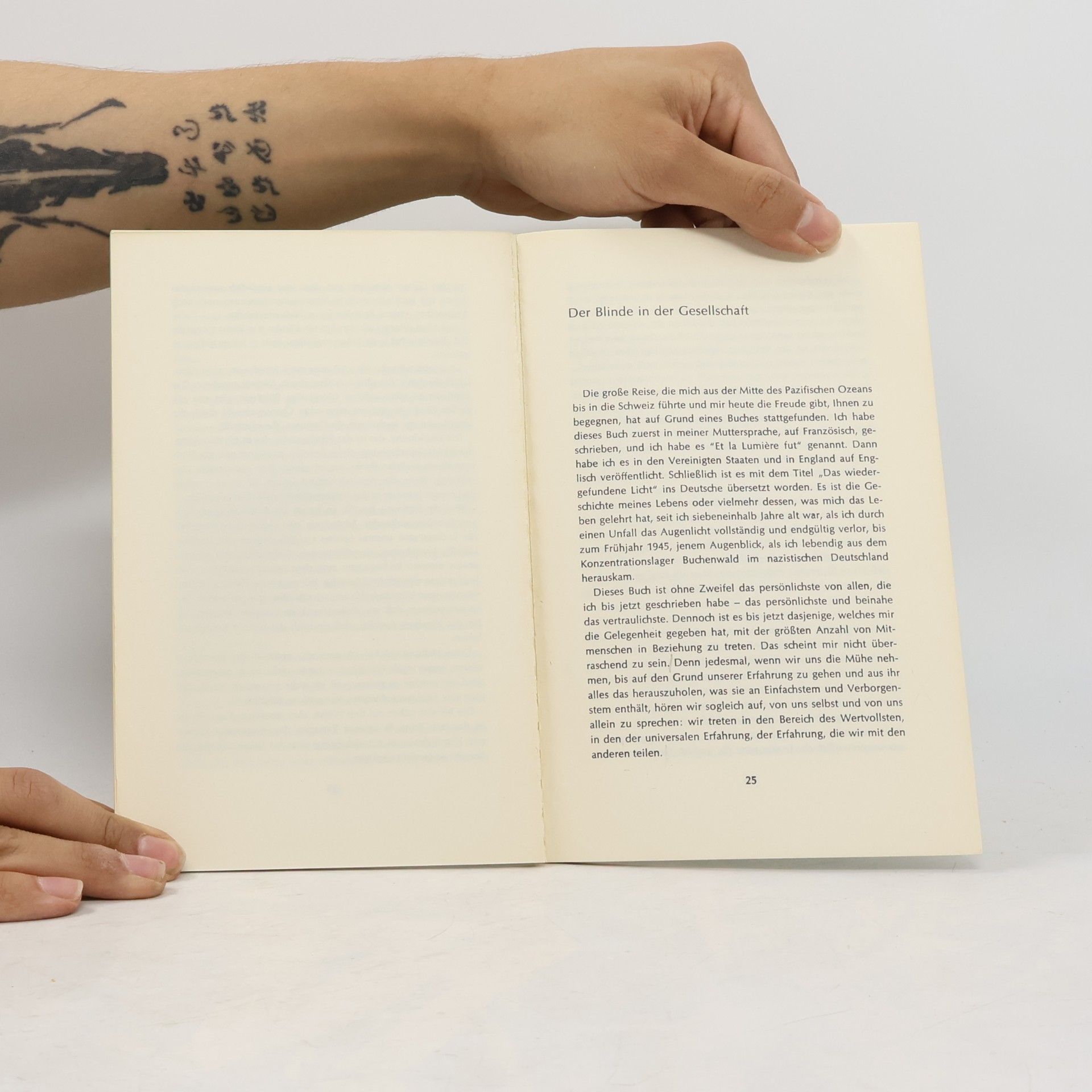 Jacques Lusseyran Blindheit, ein neues Sehen der Welt