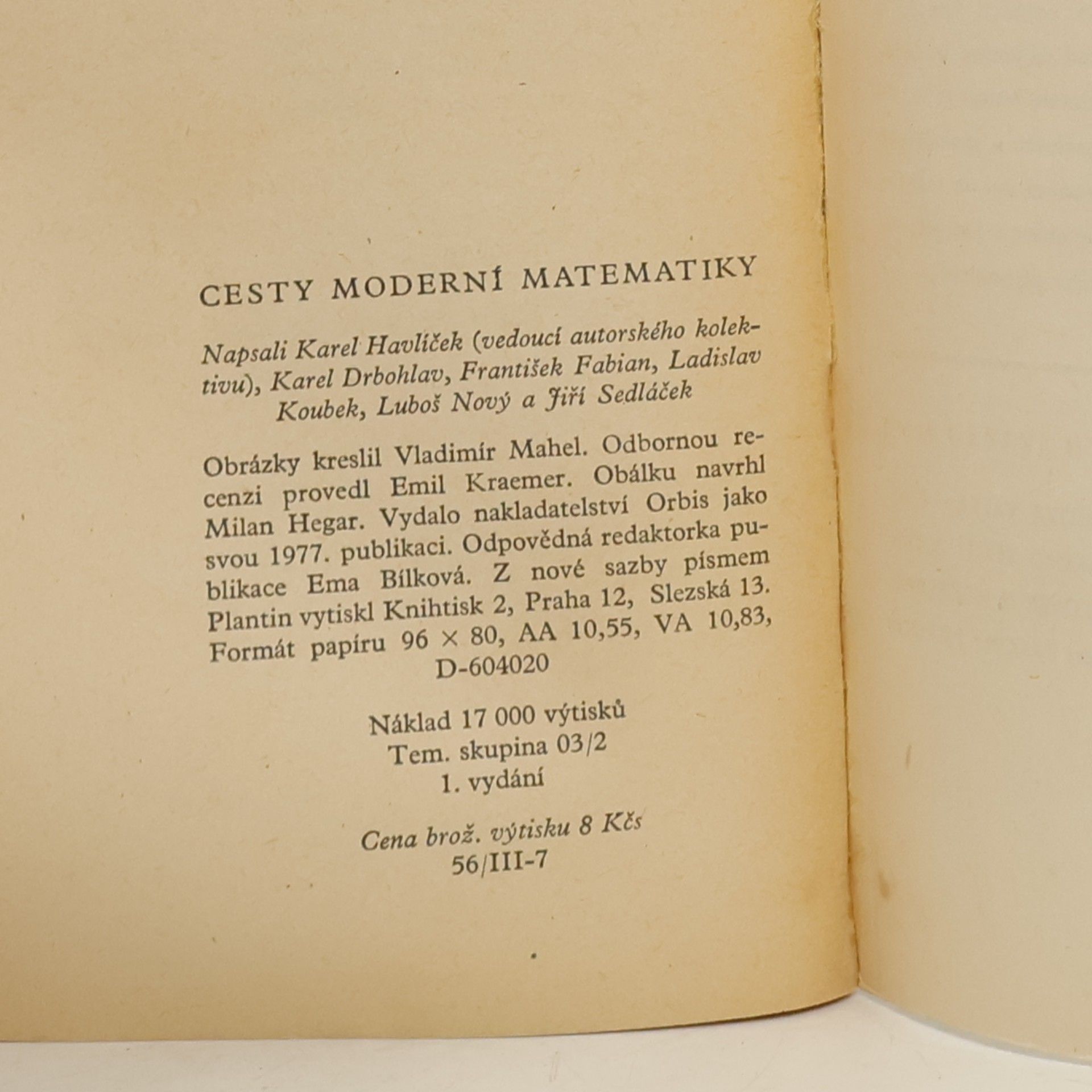 Karel Havlíček Cesty moderní matematiky