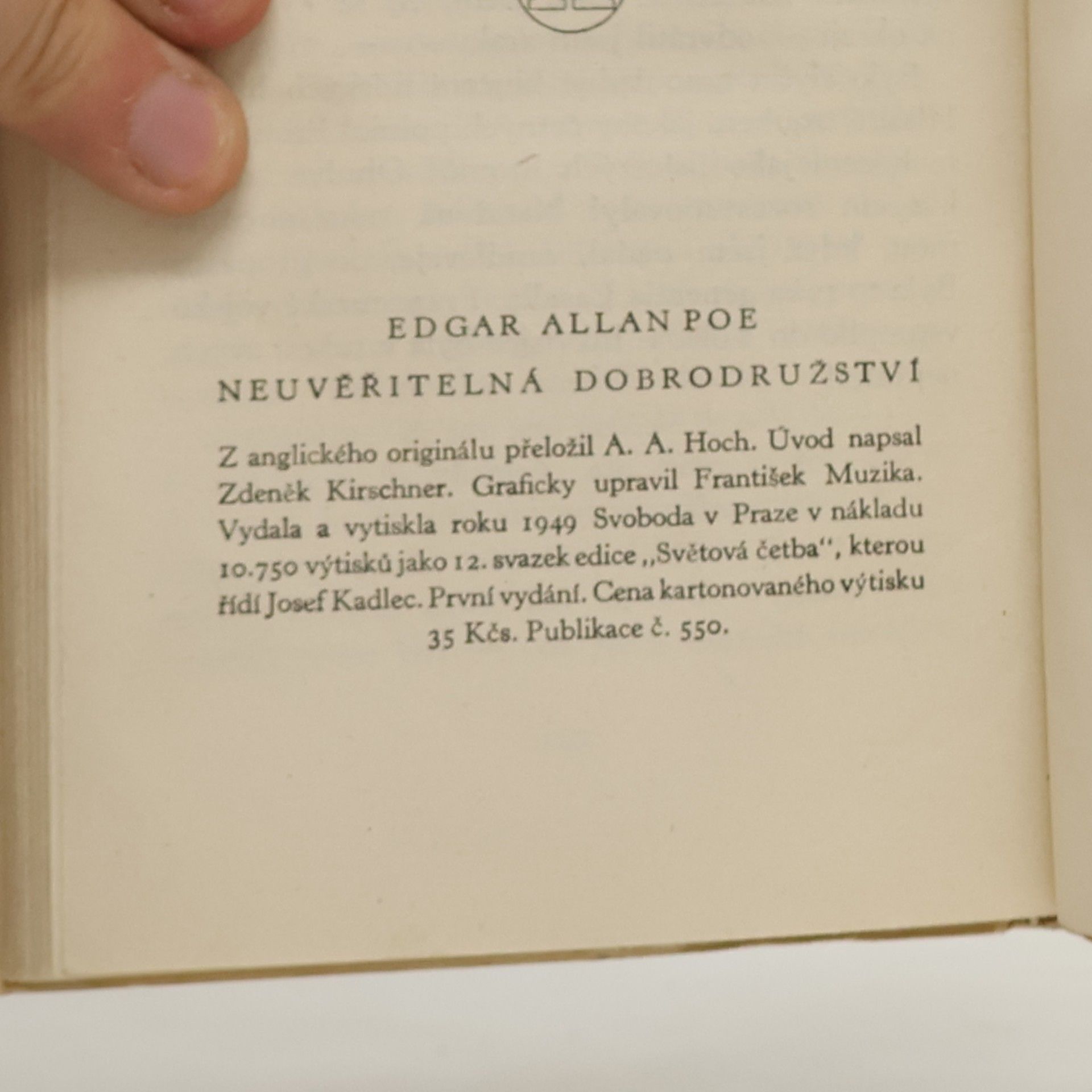Edgar Allan Poe Neuvěřitelná dobrodružství