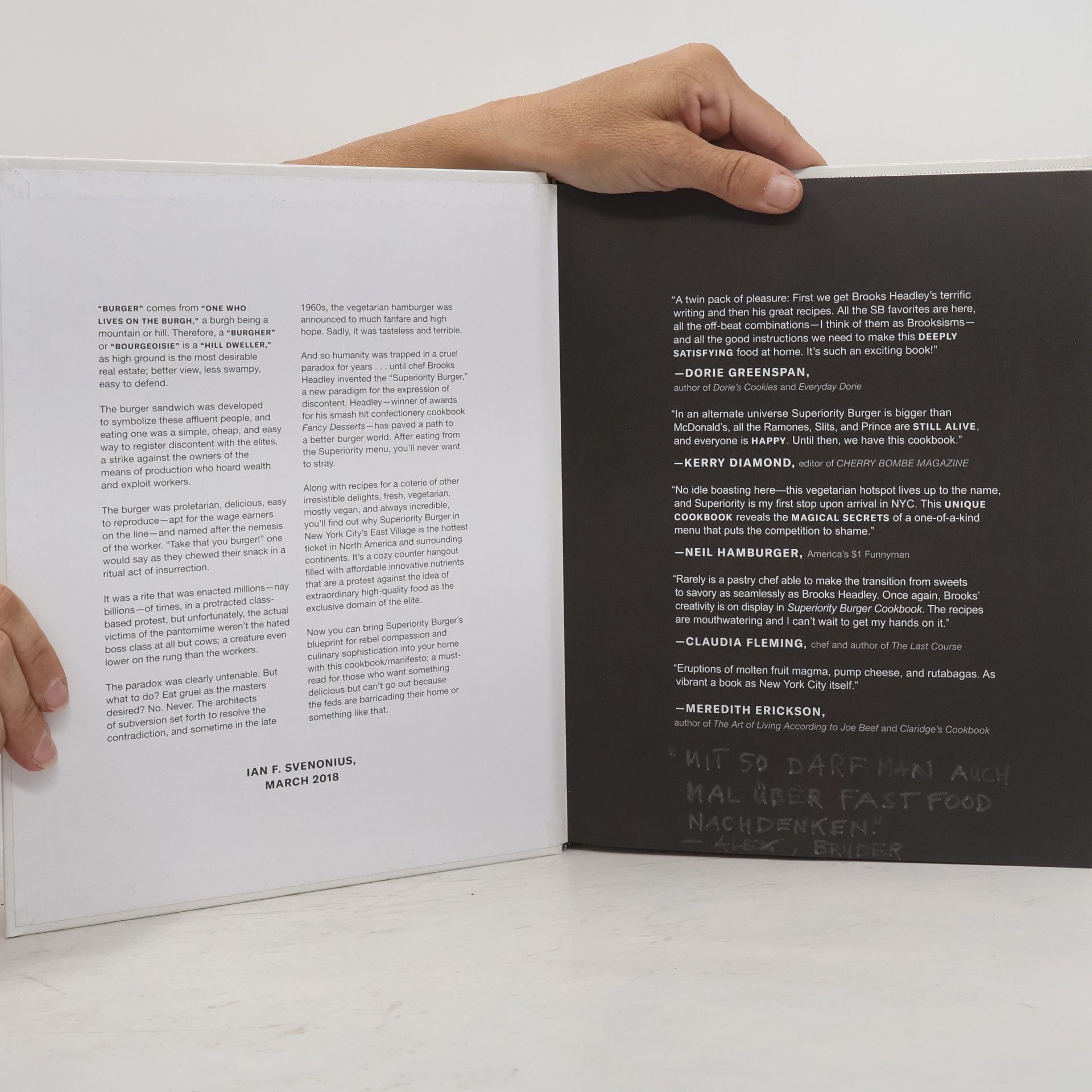 Brooks Headley Superiority Burger Cookbook