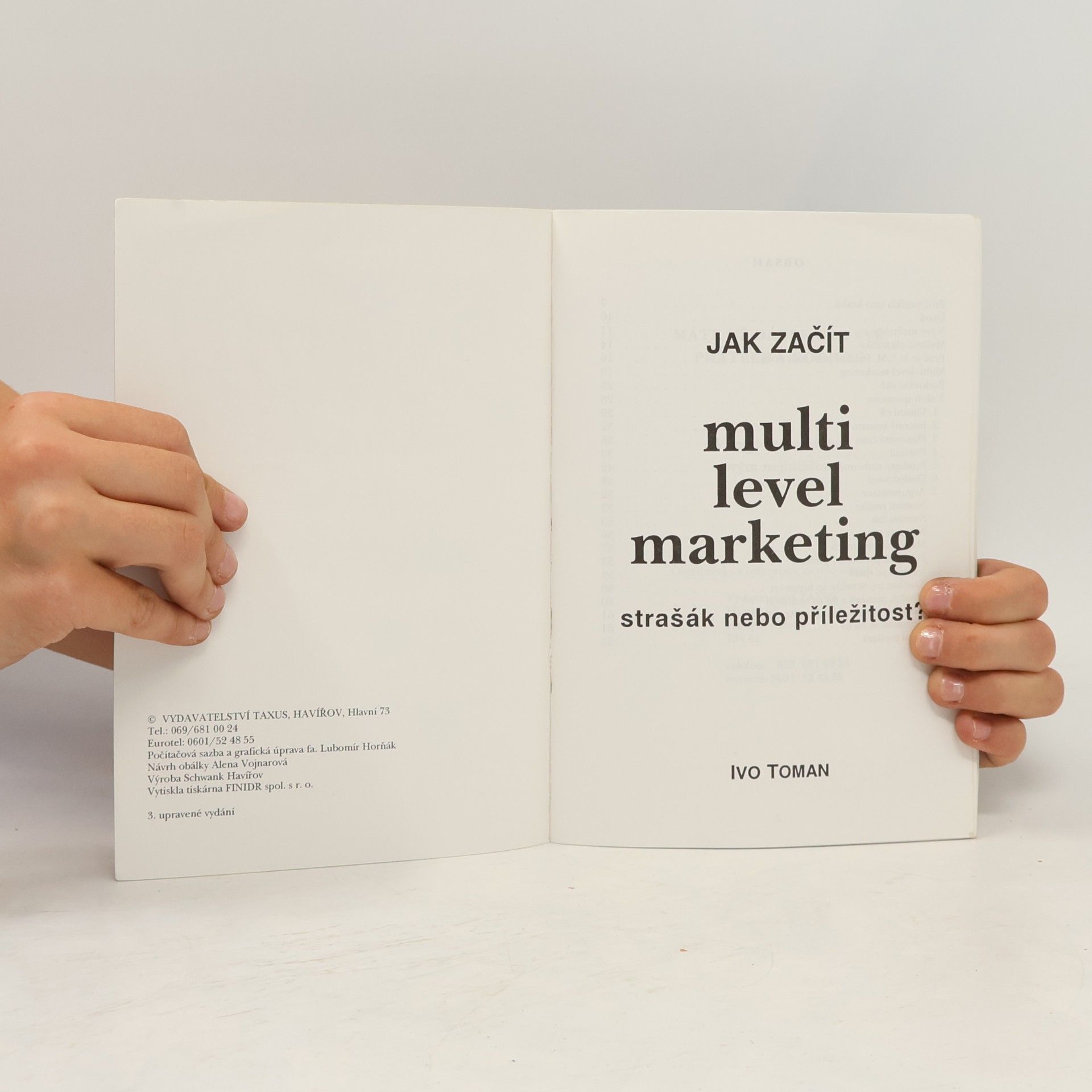Ivo Toman Jak začít Multi Level Marketing