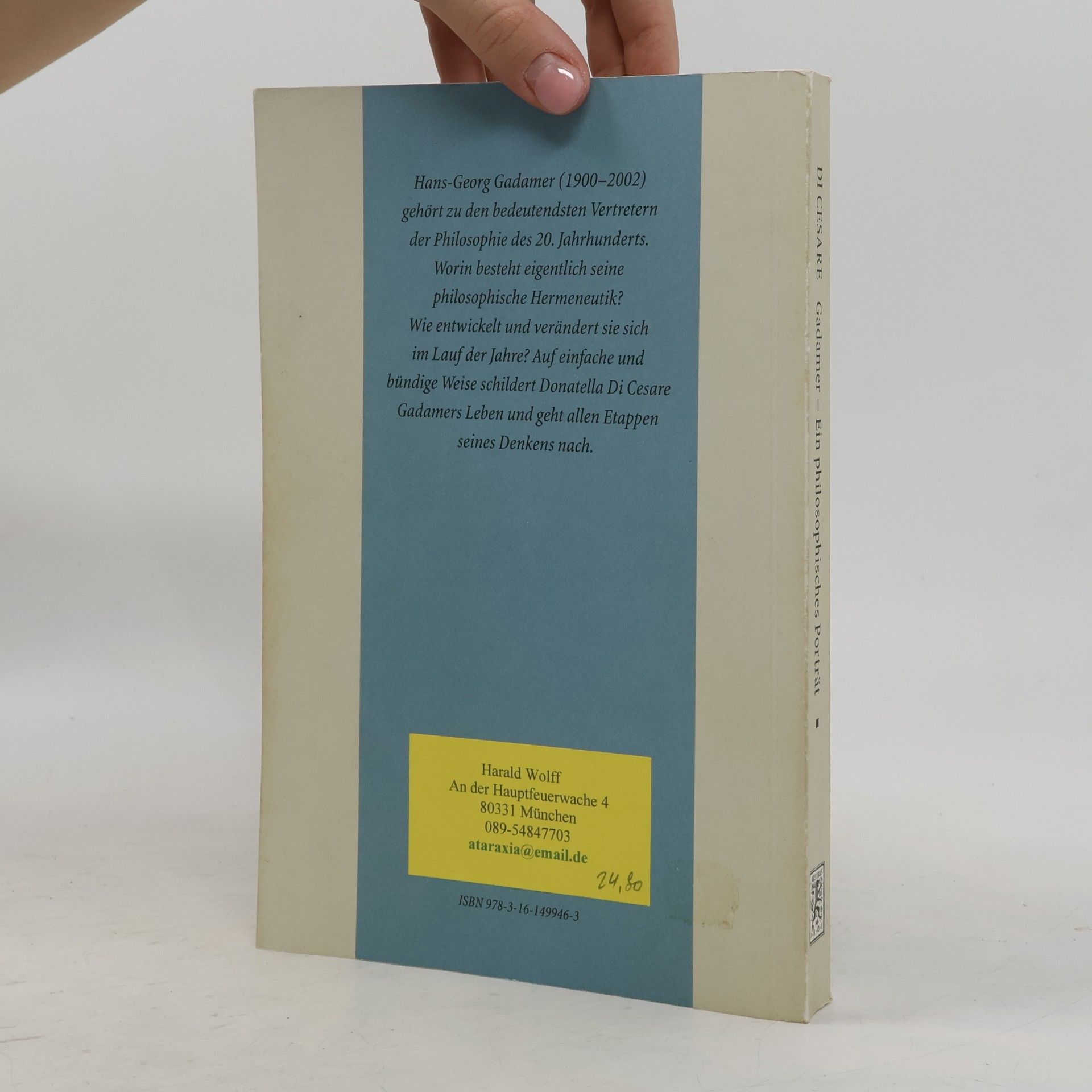 Donatella Di Cesare Gadamer - Ein philosophisches Porträt