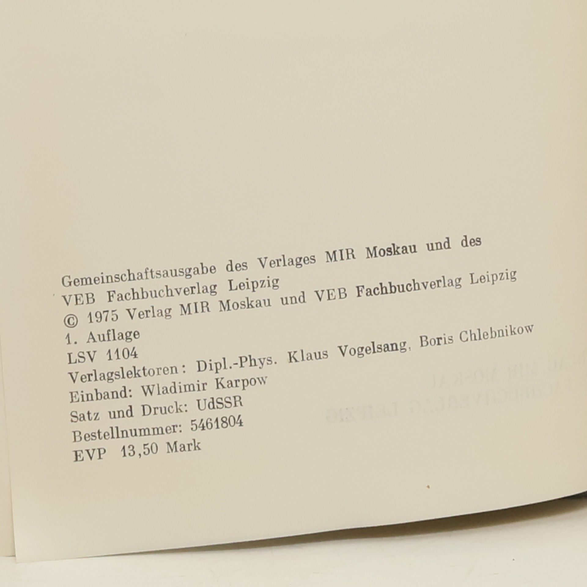 Walentina Sergejewna Wolkenstein Aufgaben zur Physik