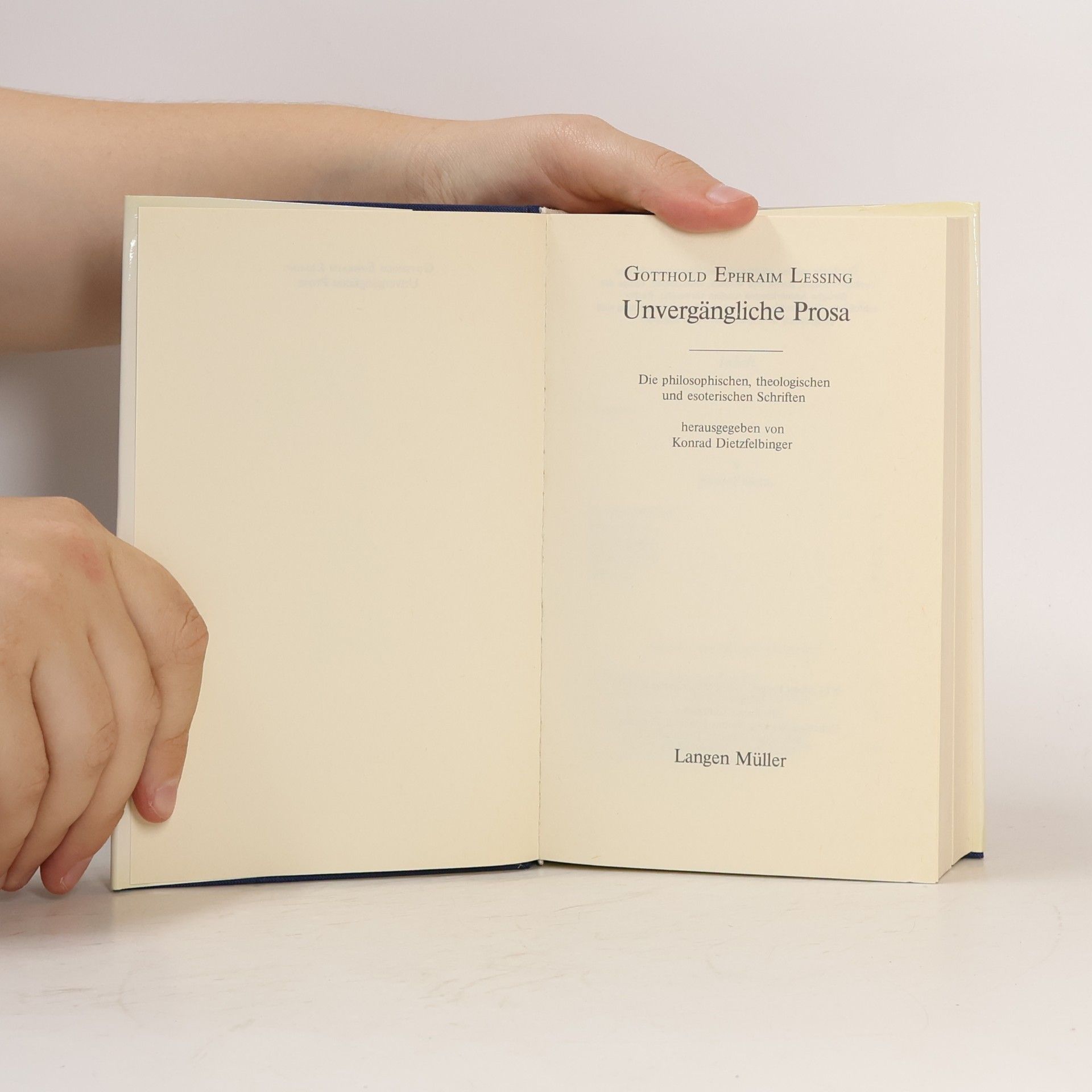 Gotthold Ephraim Lessing Unvergängliche Prosa