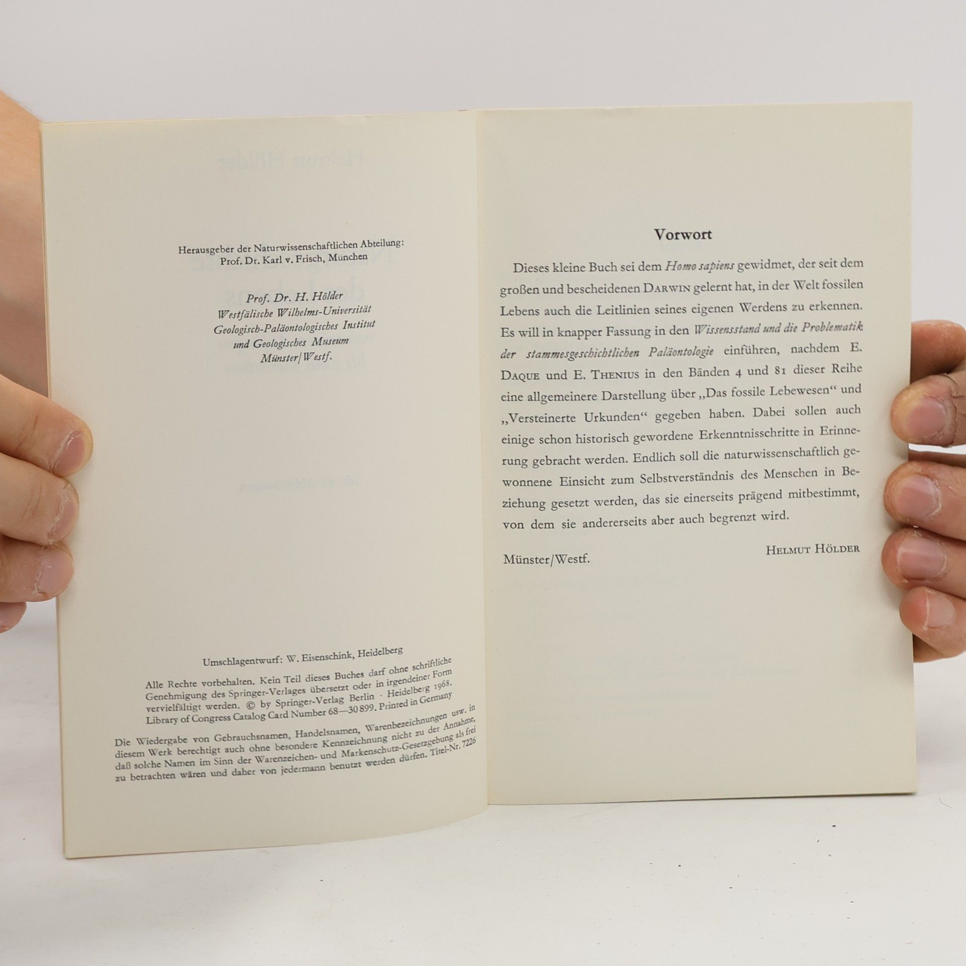 H. Hölder Naturgeschichte des Lebens